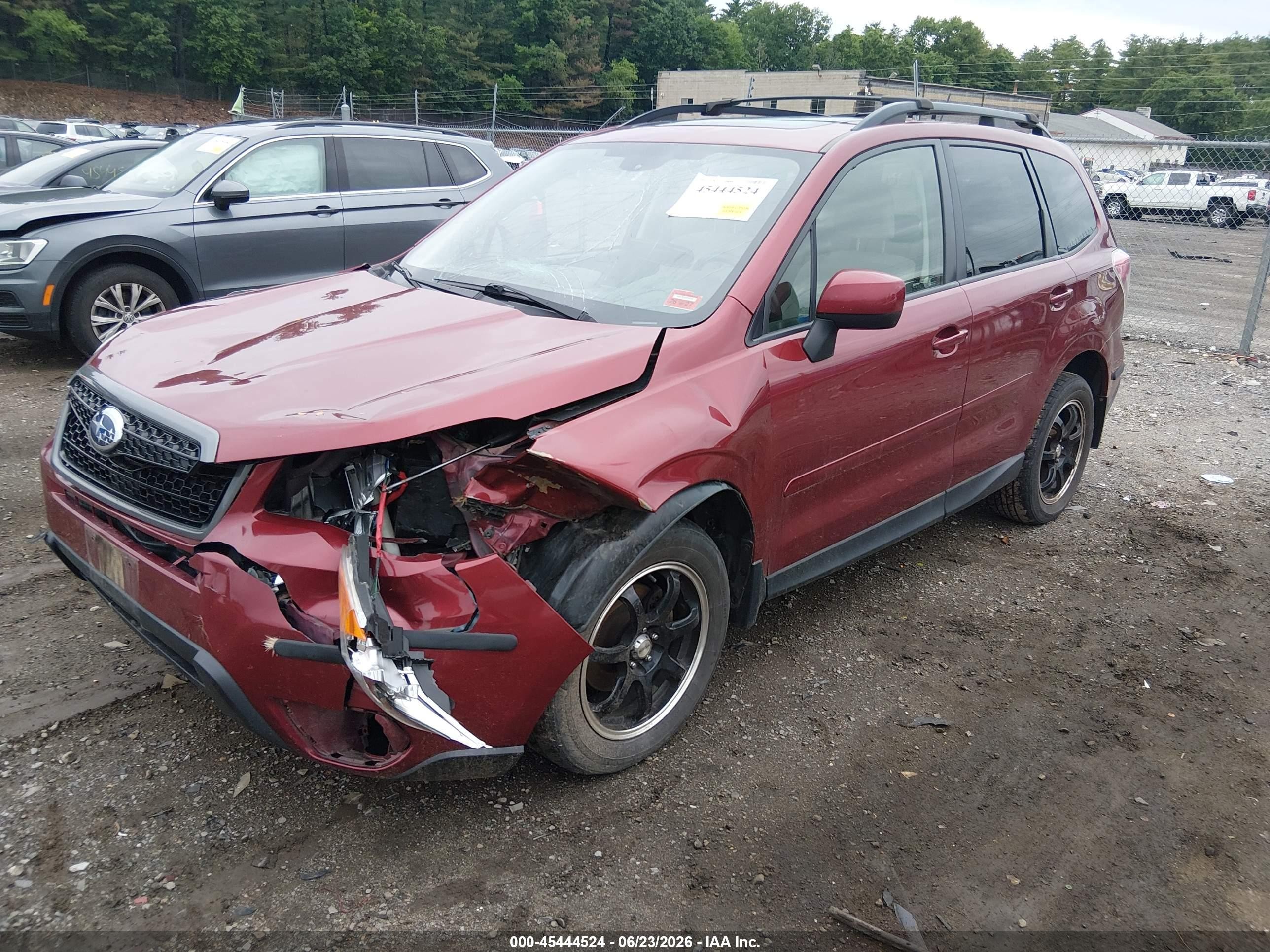 2015 Subaru Forester 2.5i Premium Red vin: JF2SJAFC7FH459485