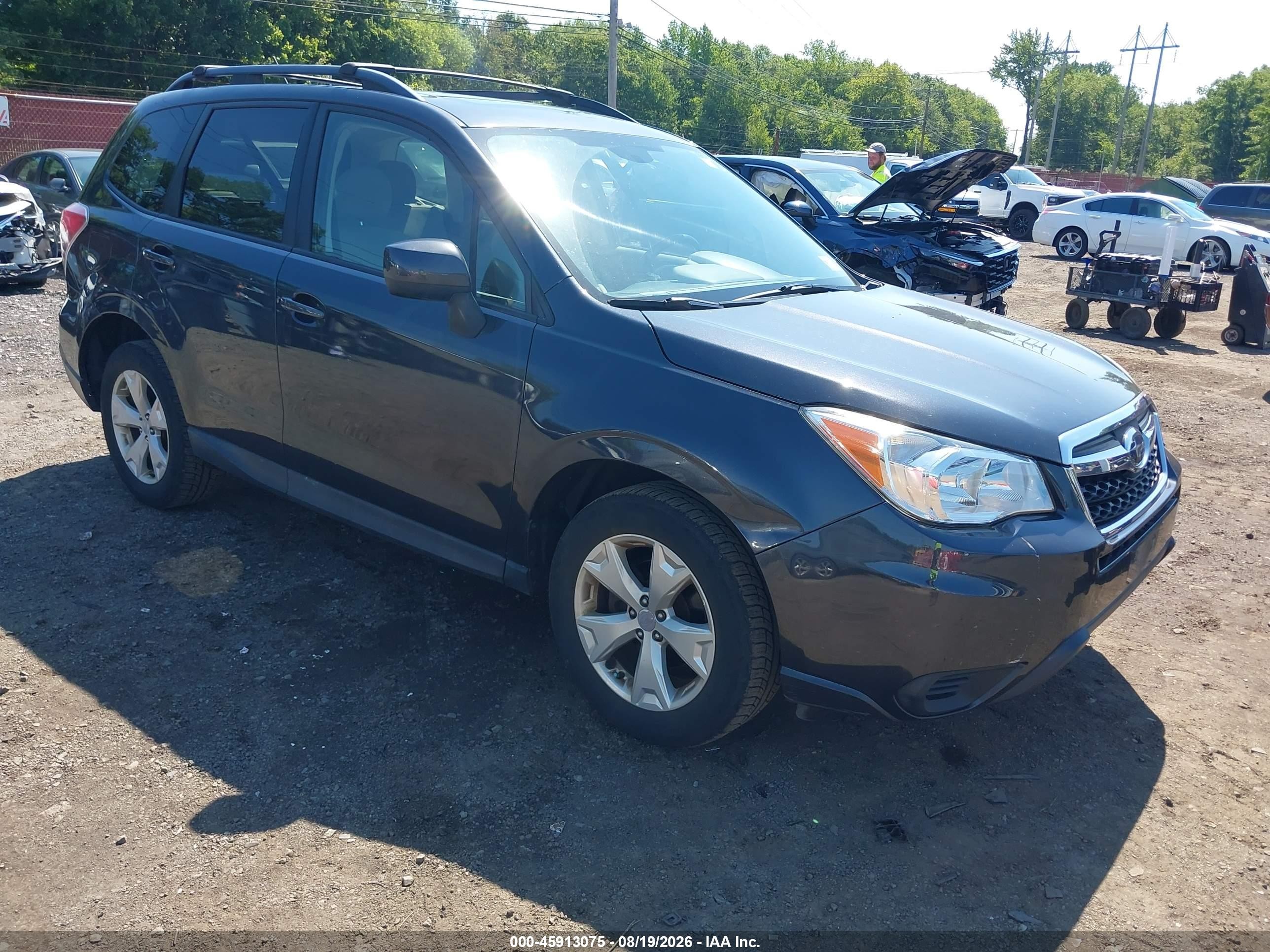 2015 Subaru Forester 2.5i Premium Gray vin: JF2SJAFC8FH528376