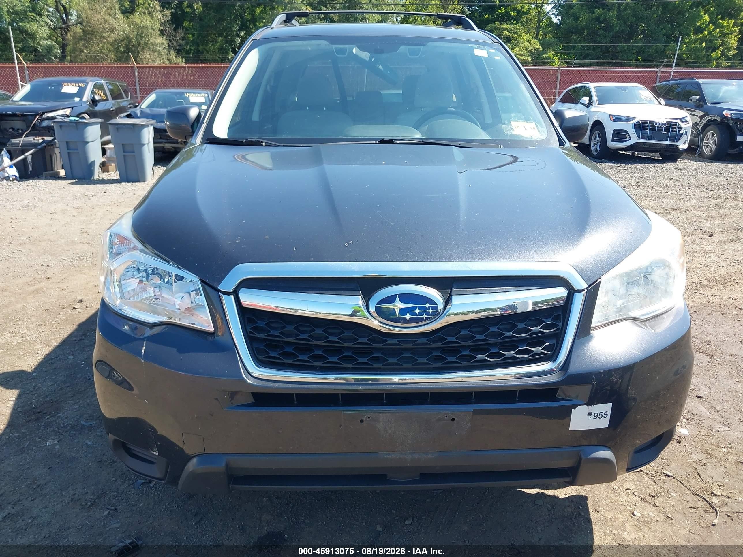 2015 Subaru Forester 2.5i Premium Gray vin: JF2SJAFC8FH528376