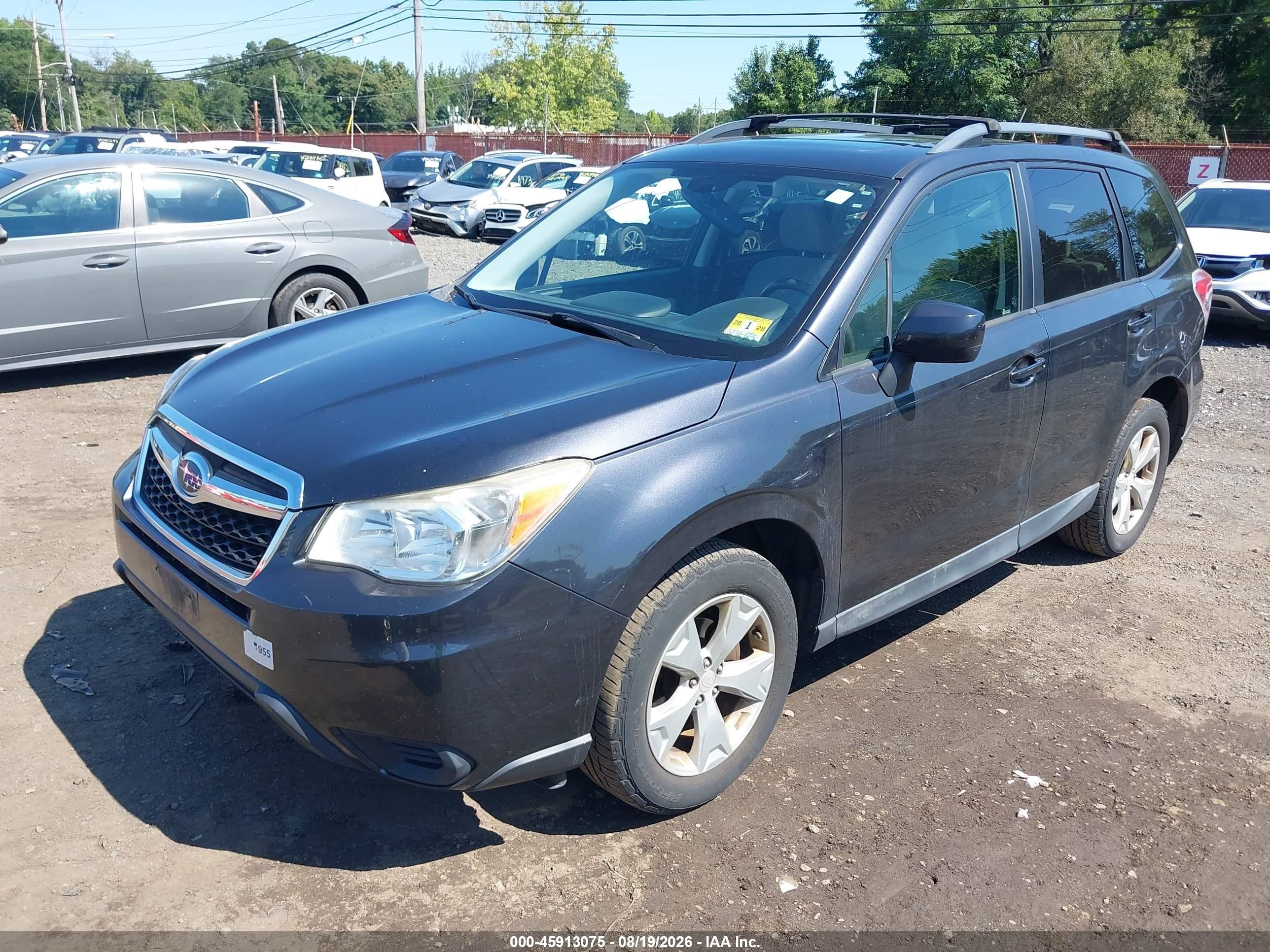 2015 Subaru Forester 2.5i Premium Gray vin: JF2SJAFC8FH528376