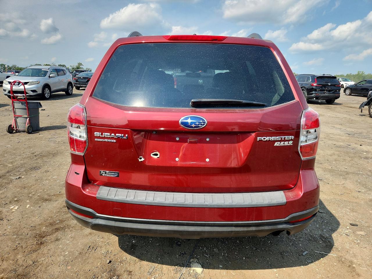 2015 Subaru Forester 2.5i Premium Burgundy vin: JF2SJAFCXFH530212