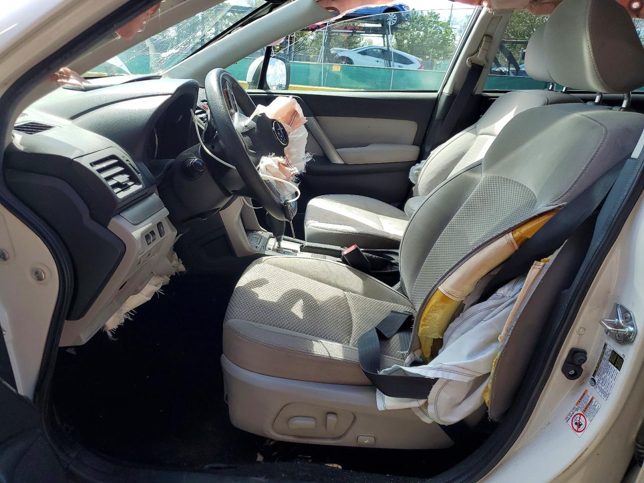 2015 Subaru Forester 2.5i Premium White vin: JF2SJAFCXFH580432