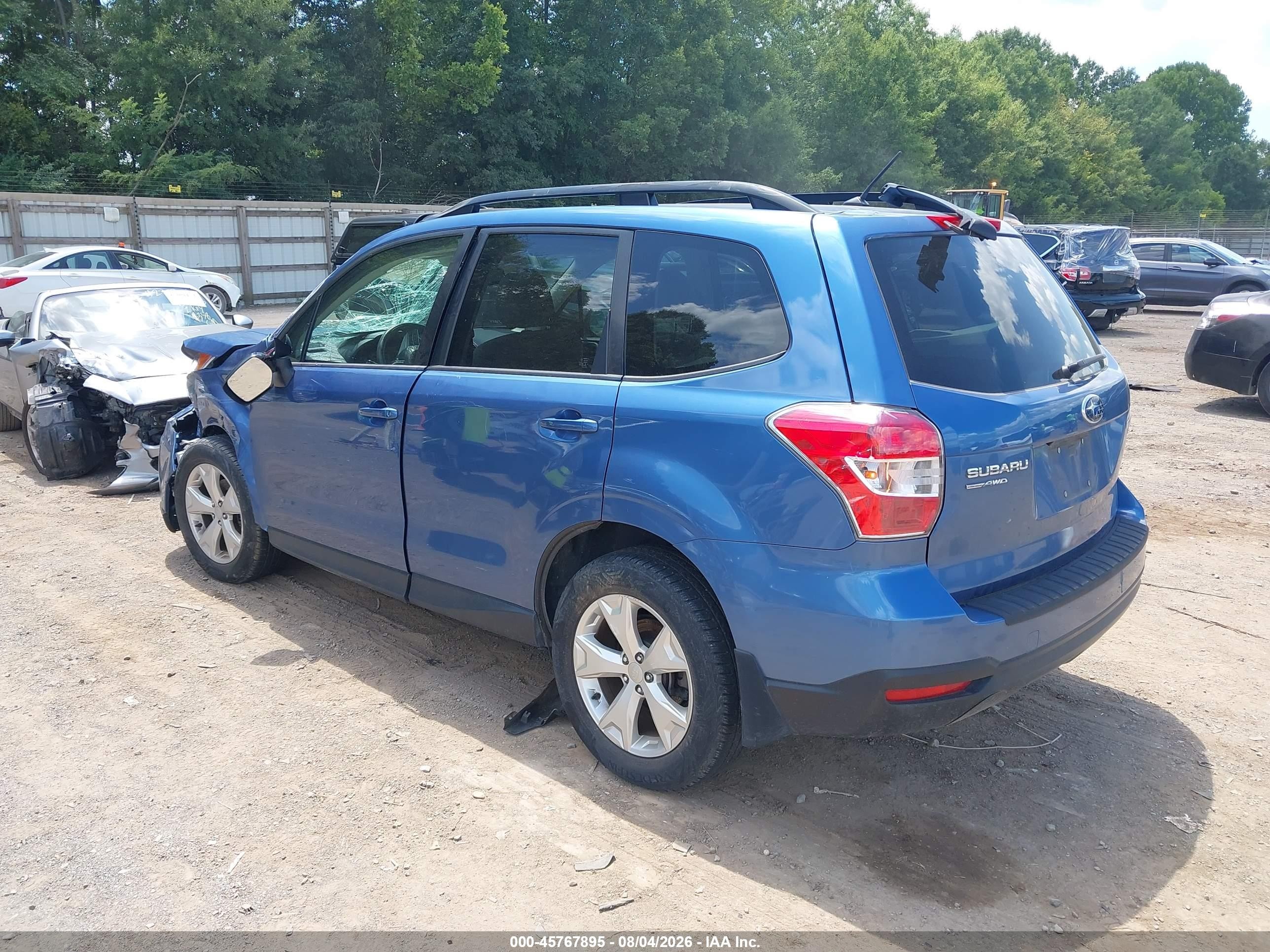2015 Subaru Forester 2.5i Premium Blue vin: JF2SJAFCXFH598204