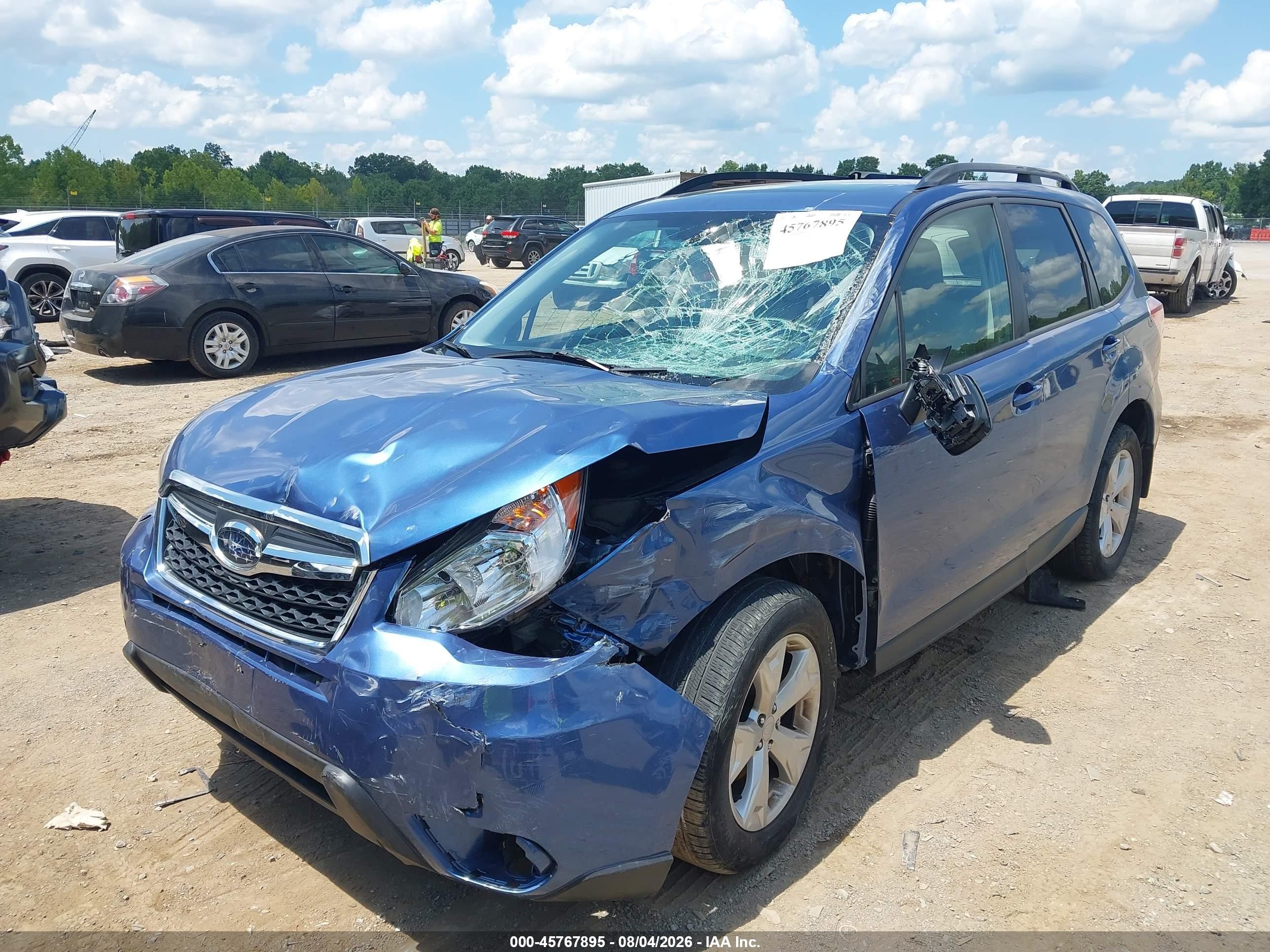 2015 Subaru Forester 2.5i Premium Blue vin: JF2SJAFCXFH598204