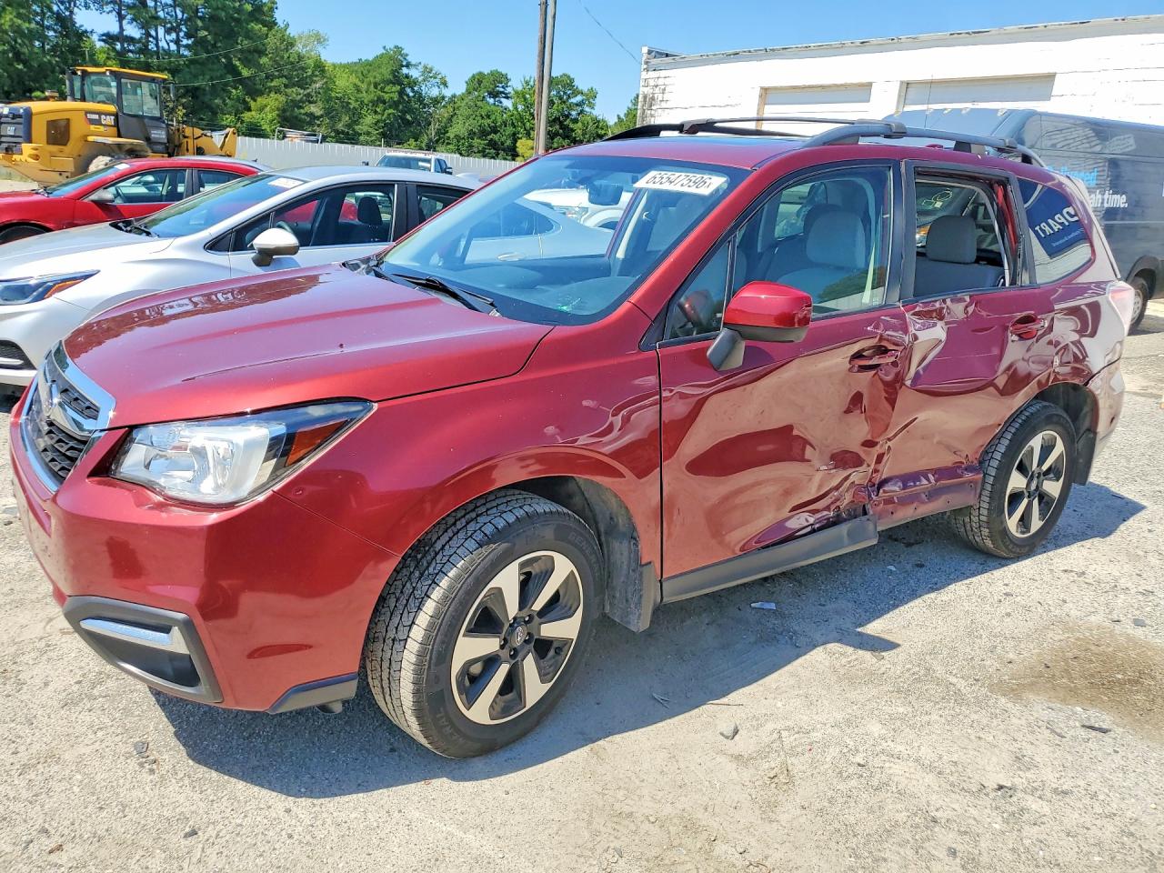 2017 Subaru Forester 2.5i Premium Red vin: JF2SJAGC0HH572597