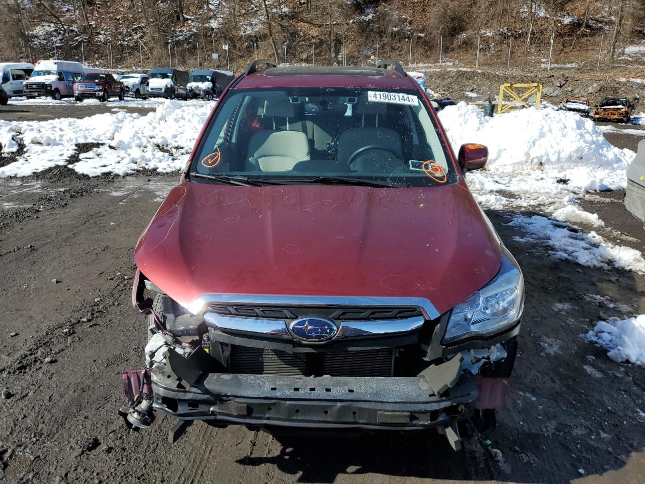 2018 Subaru Forester 2.5i Premium Red vin: JF2SJAGC0JH575554