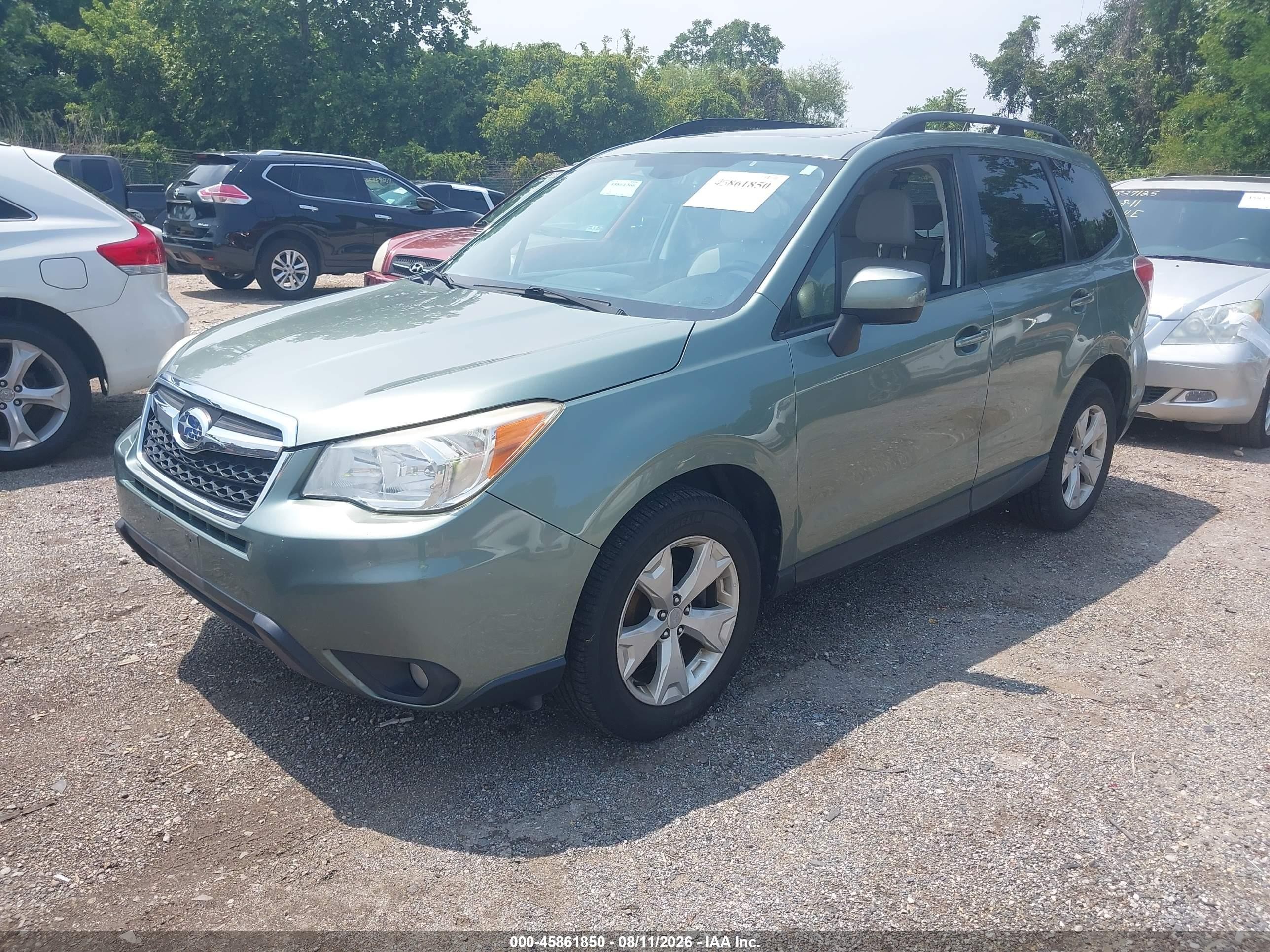 2015 Subaru Forester 2.5i Premium Gray vin: JF2SJAGC2FH562506