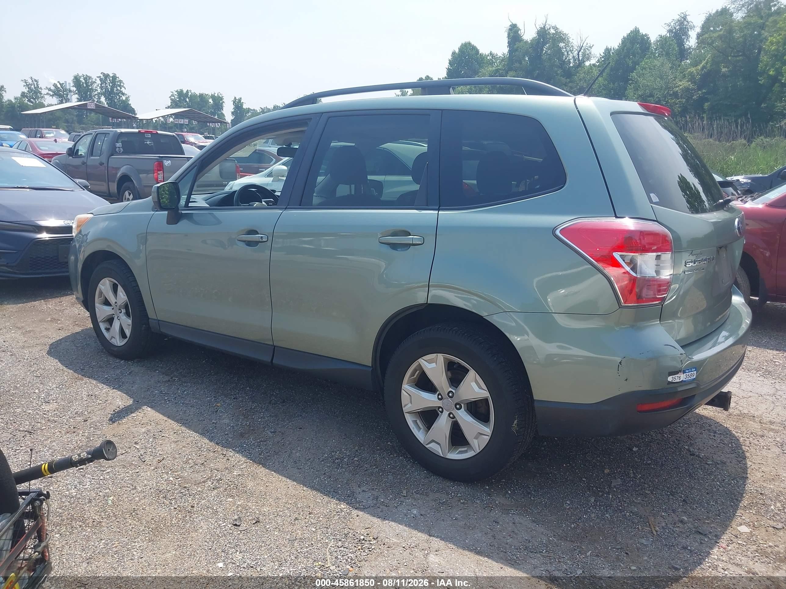 2015 Subaru Forester 2.5i Premium Gray vin: JF2SJAGC2FH562506