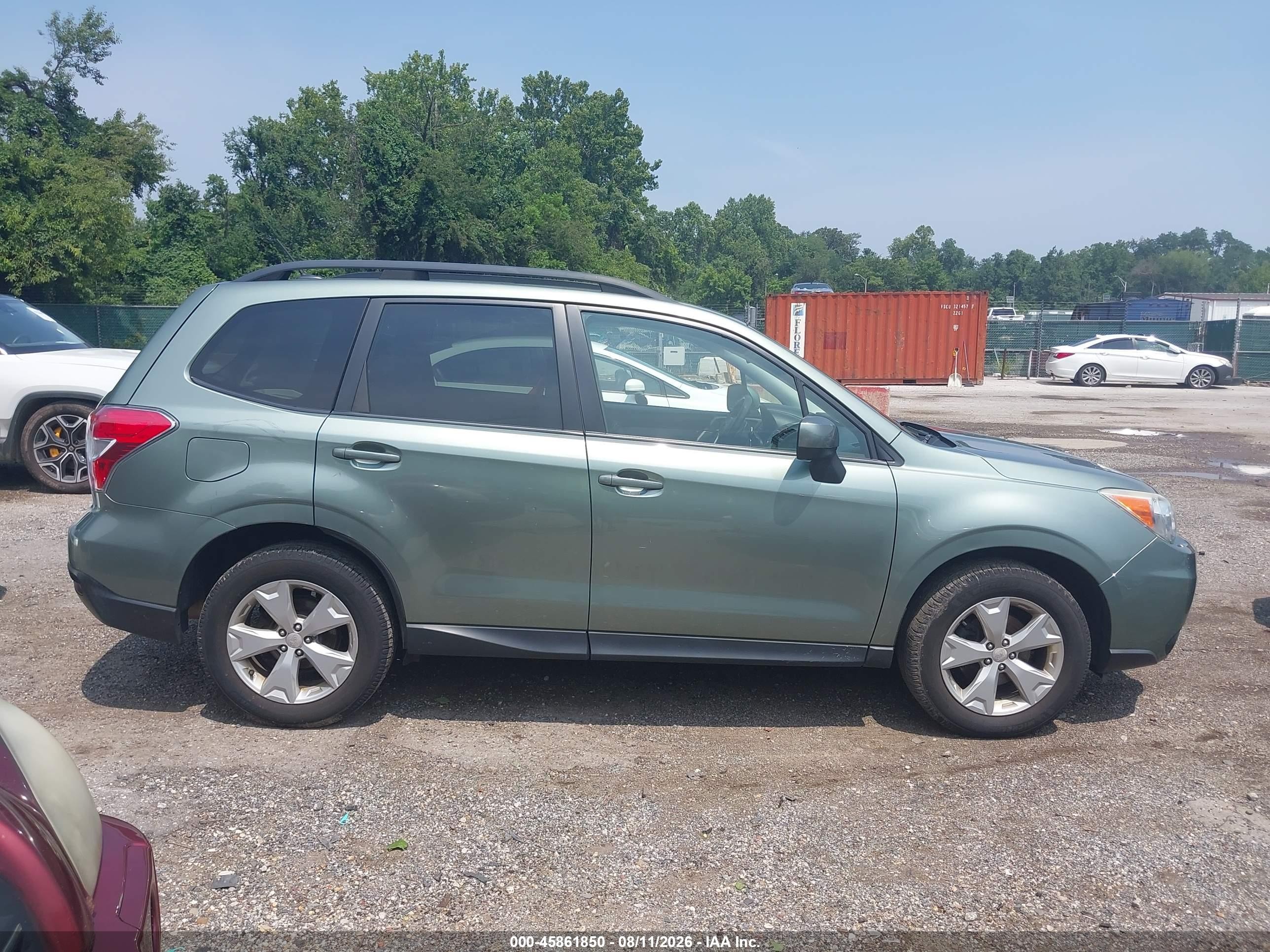 2015 Subaru Forester 2.5i Premium Gray vin: JF2SJAGC2FH562506