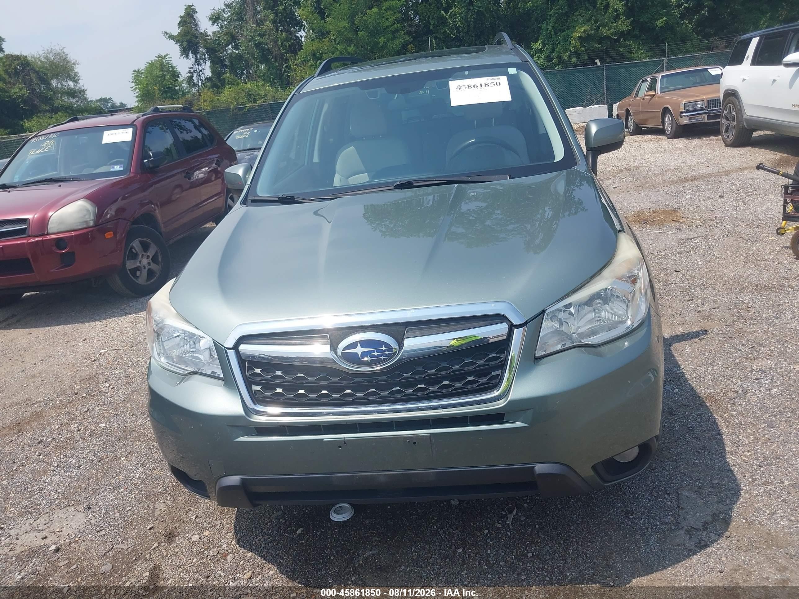 2015 Subaru Forester 2.5i Premium Gray vin: JF2SJAGC2FH562506