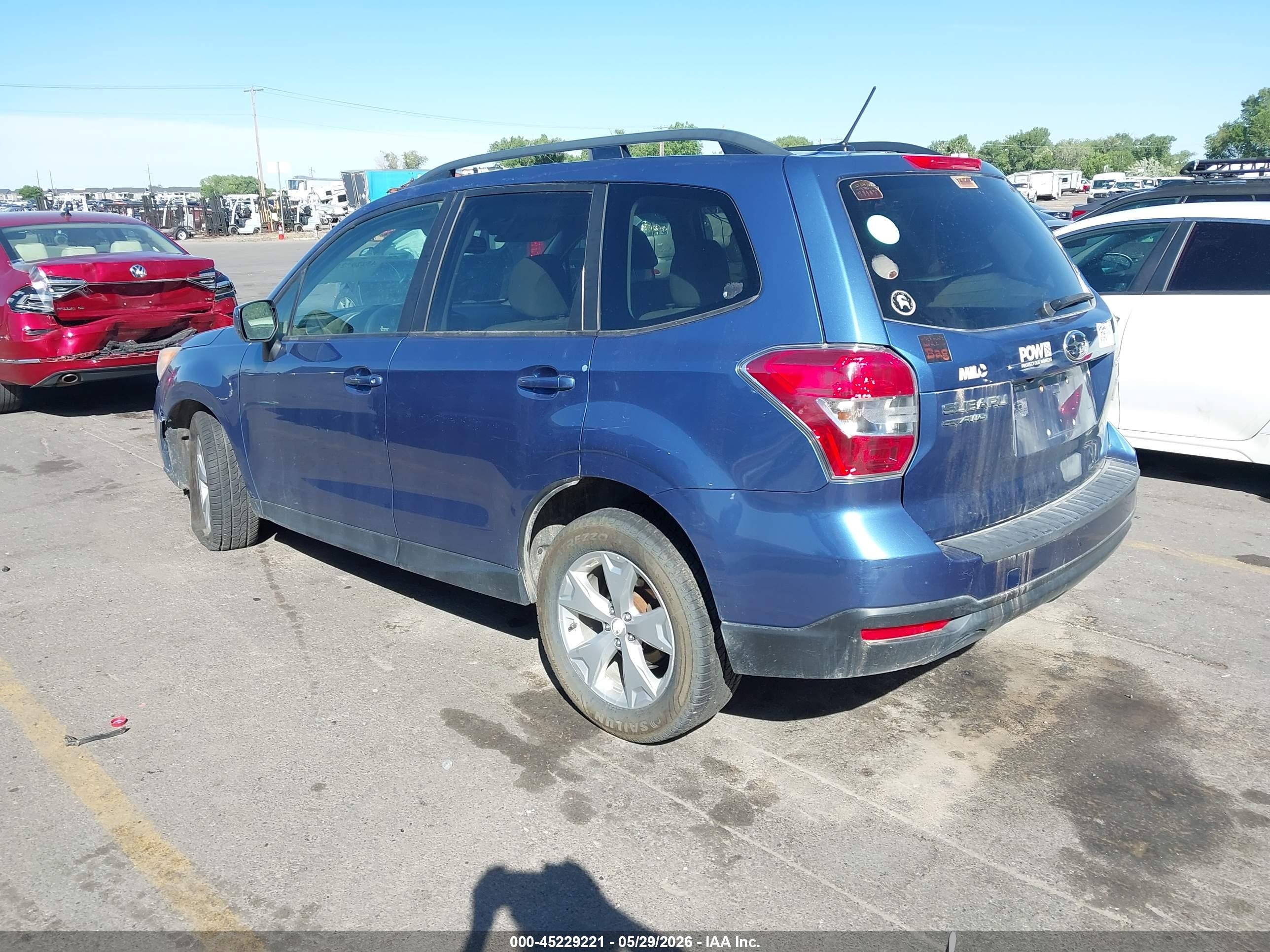 2015 Subaru Forester 2.5i Premium Blue vin: JF2SJAGC3FH532219