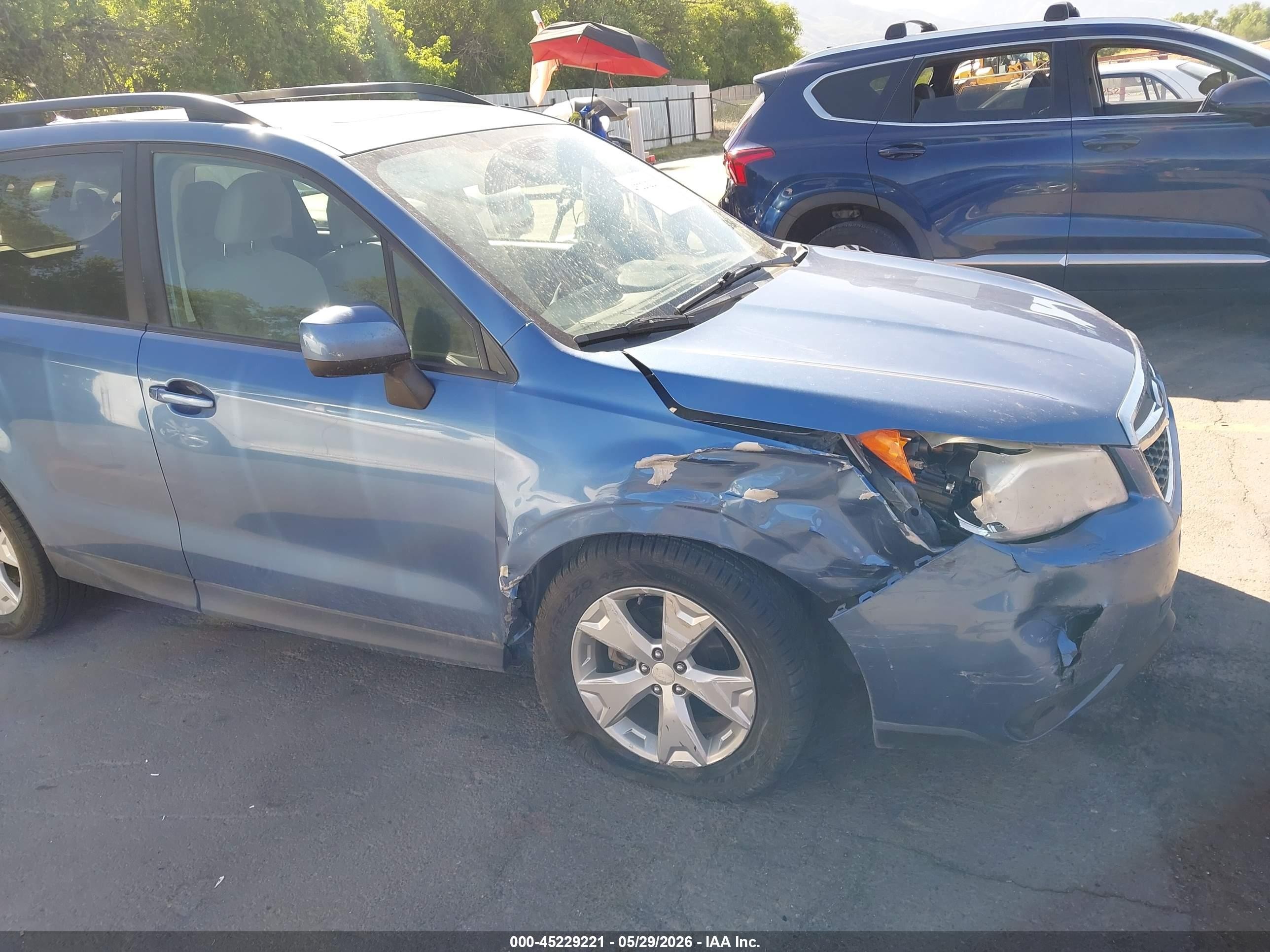 2015 Subaru Forester 2.5i Premium Blue vin: JF2SJAGC3FH532219