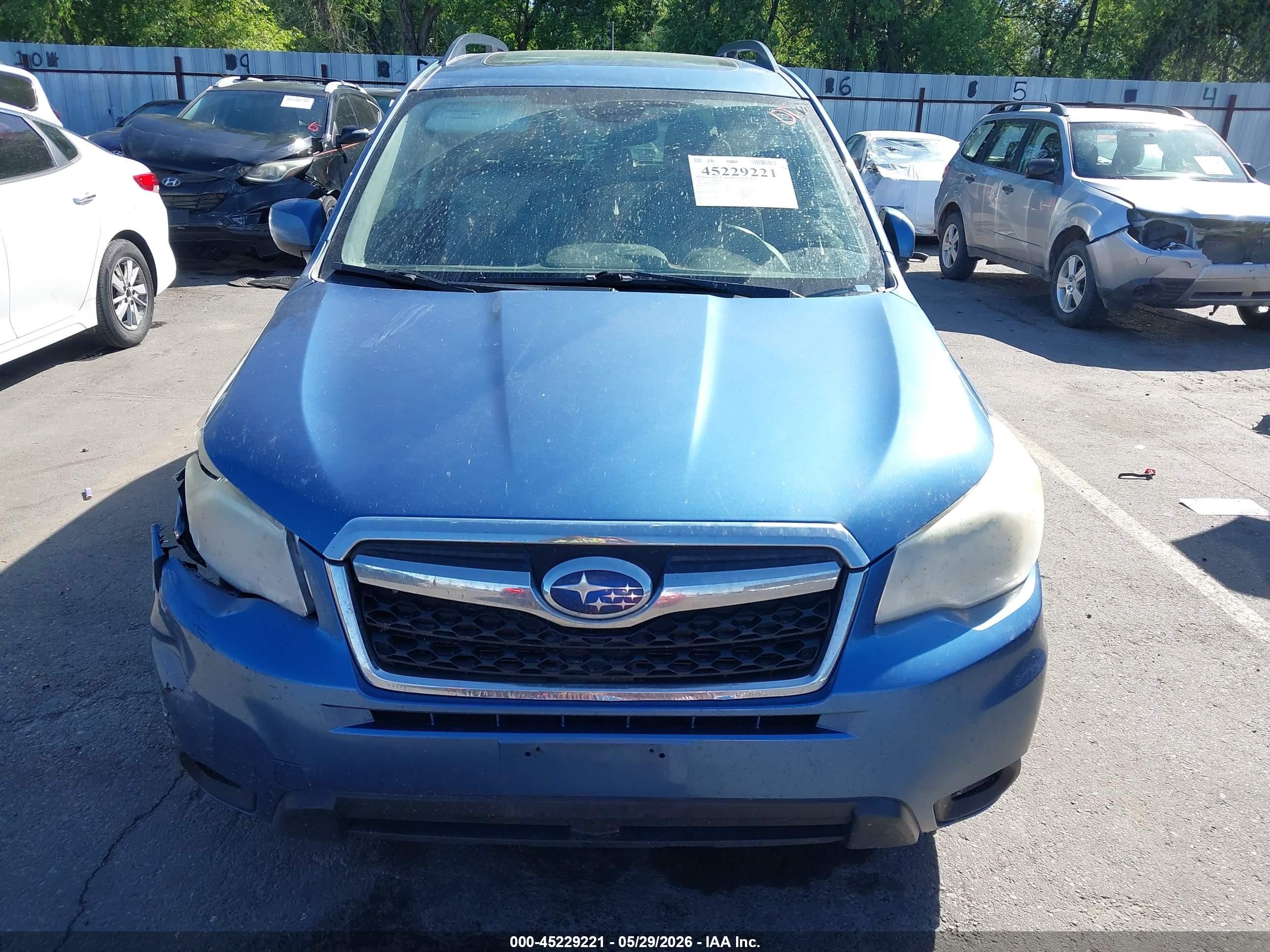 2015 Subaru Forester 2.5i Premium Blue vin: JF2SJAGC3FH532219