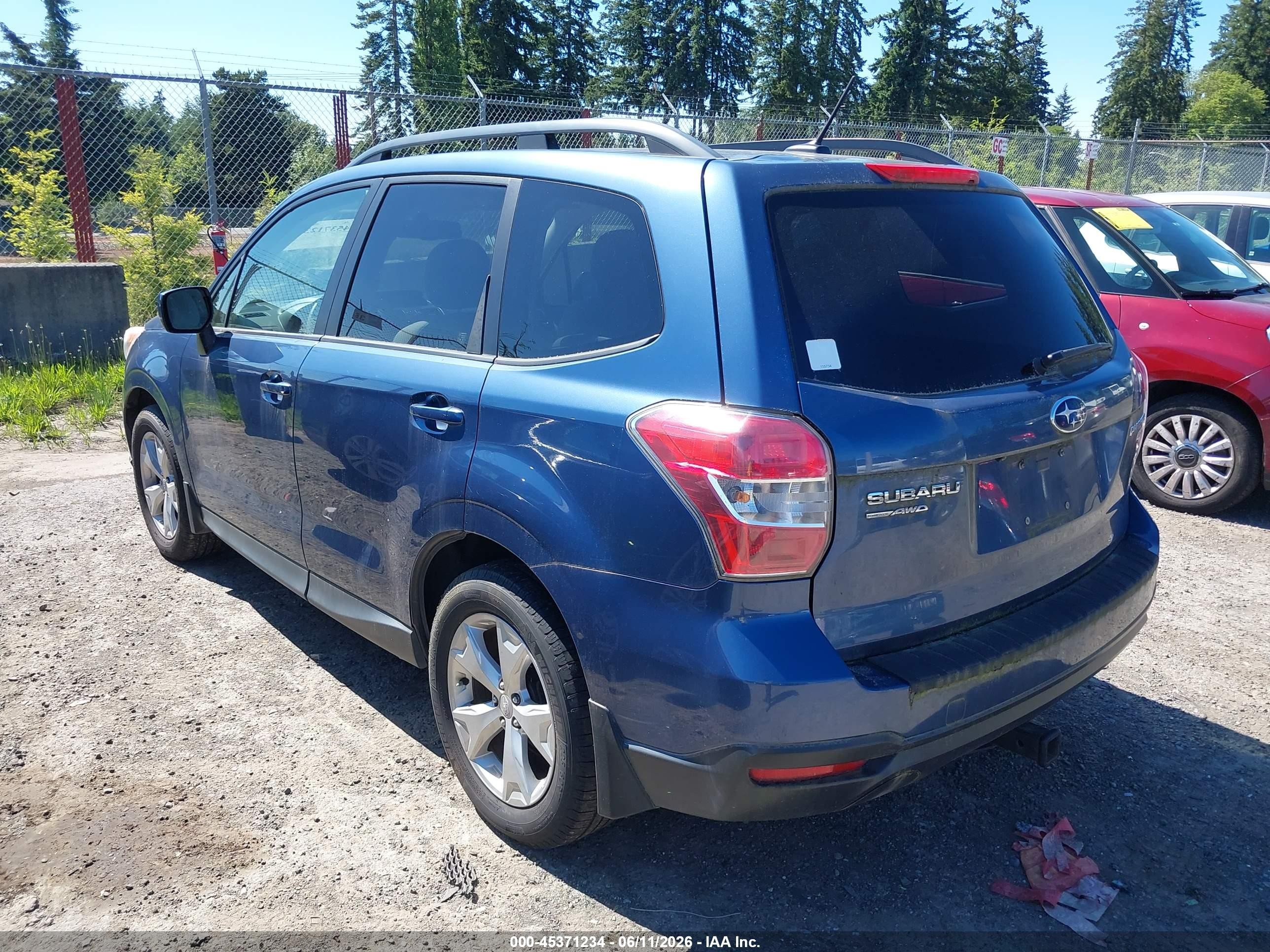 2014 Subaru Forester 2.5i Premium Blue vin: JF2SJAGC4EH402867
