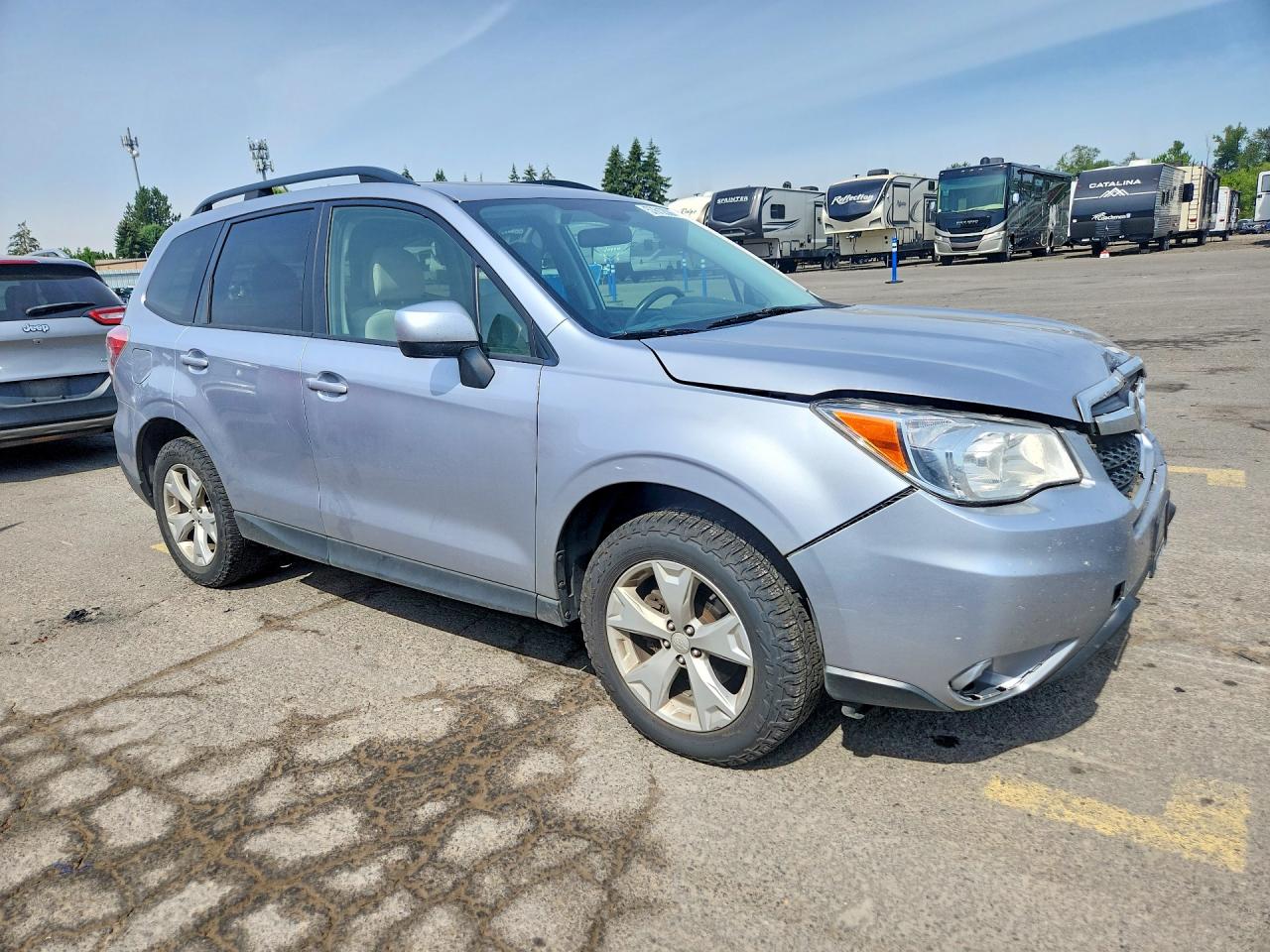 2015 Subaru Forester 2.5i Premium Silver vin: JF2SJAGC4FH841343