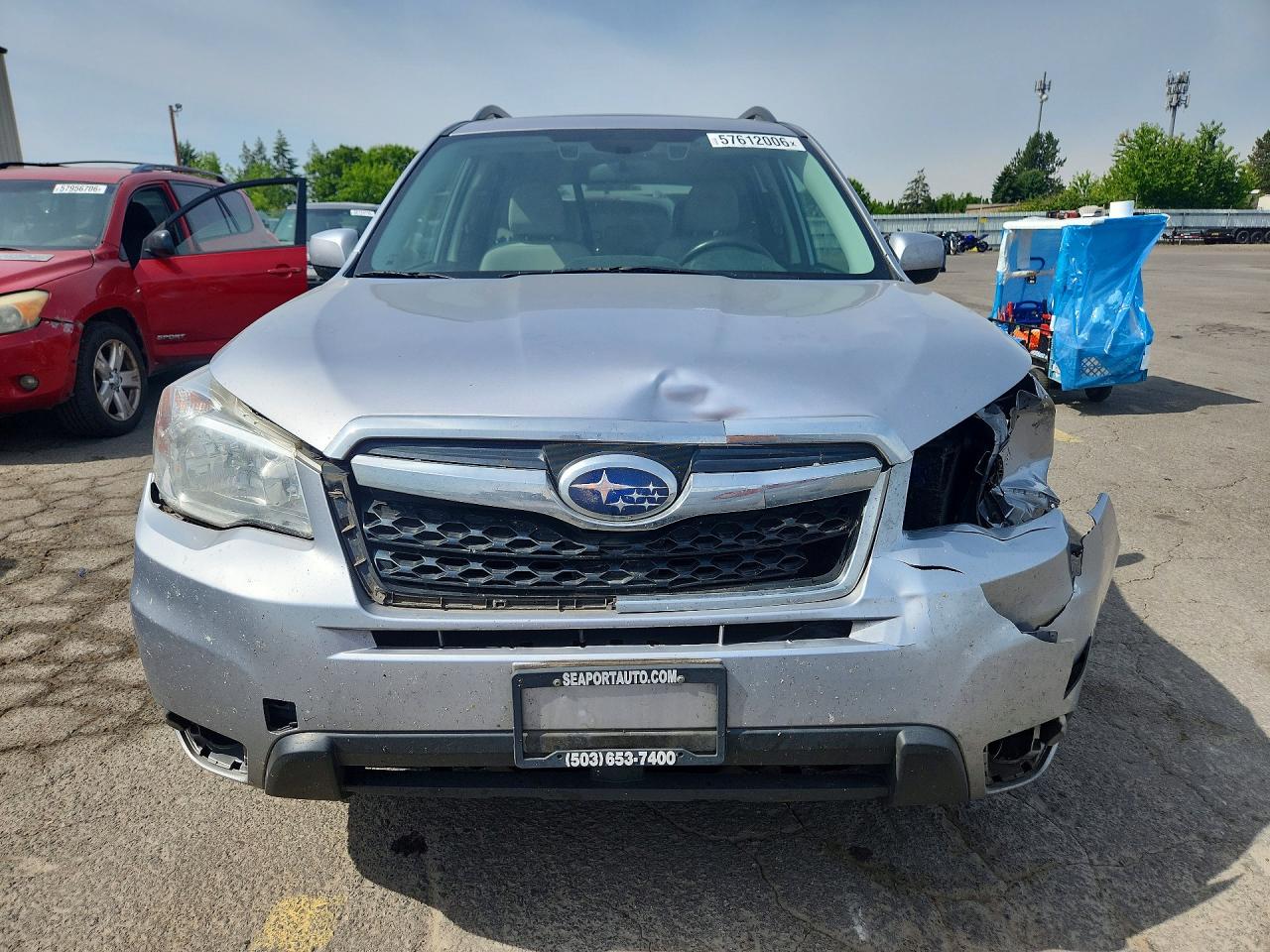 2015 Subaru Forester 2.5i Premium Silver vin: JF2SJAGC4FH841343
