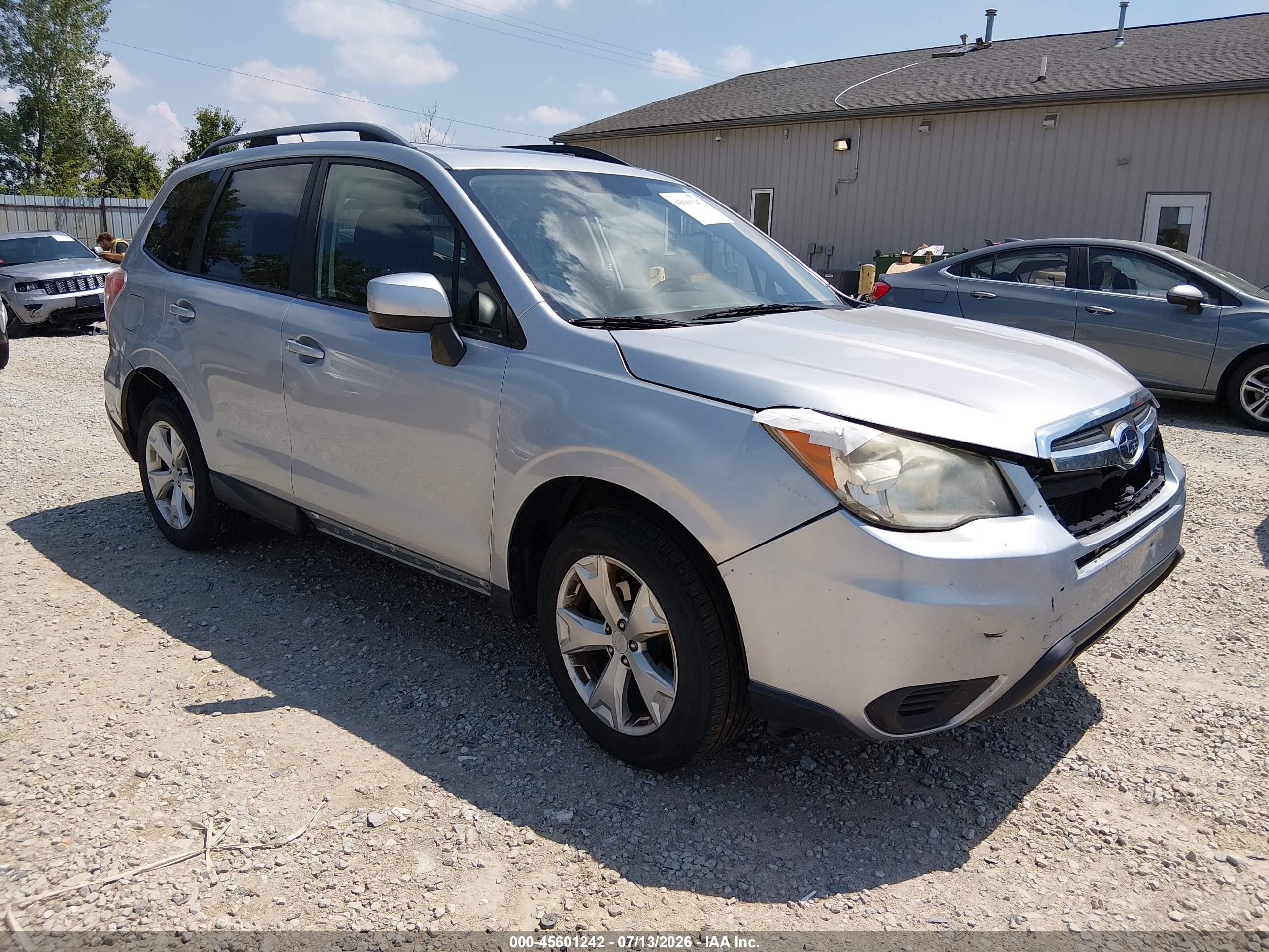2014 Subaru Forester 2.5i Premium Silver vin: JF2SJAGC5EH510253