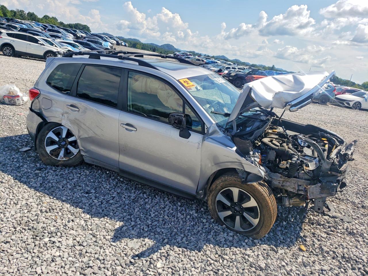 2018 Subaru Forester 2.5i Premium Silver vin: JF2SJAGC5JH586470