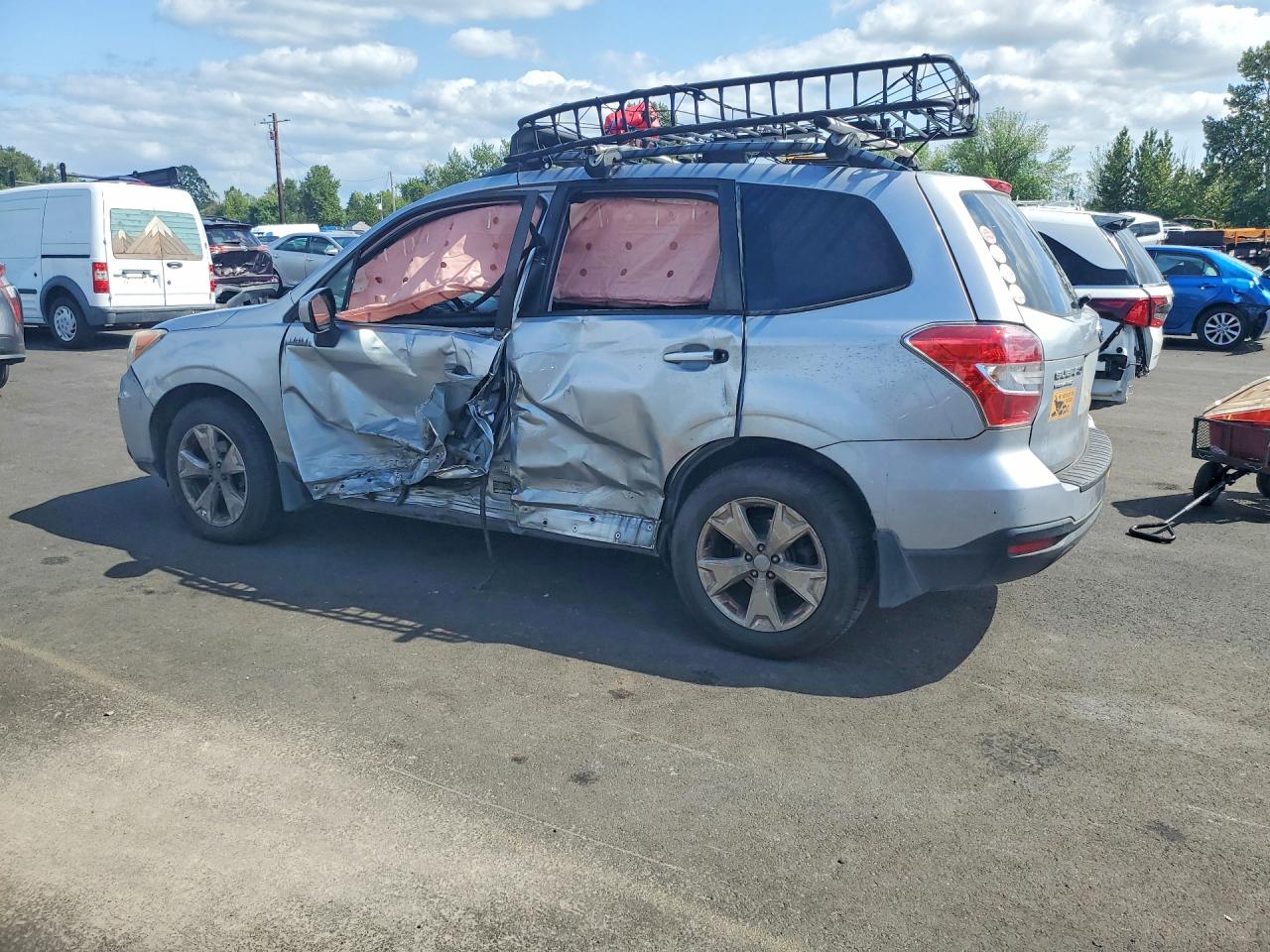 2014 Subaru Forester 2.5i Premium Серебряный vin: JF2SJAGC6EH538899
