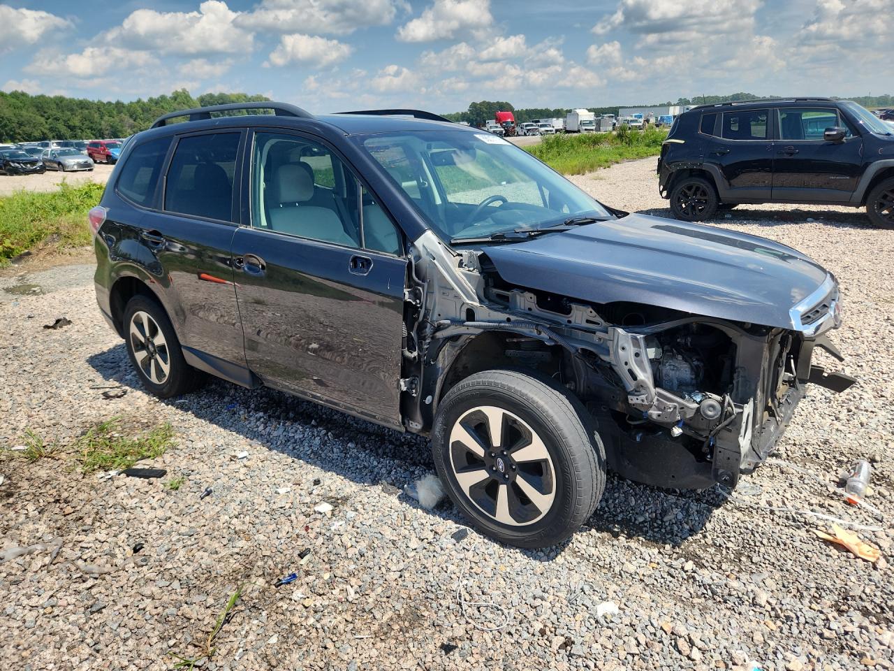2018 Subaru Forester 2.5i Premium Gray vin: JF2SJAGC6JH603518