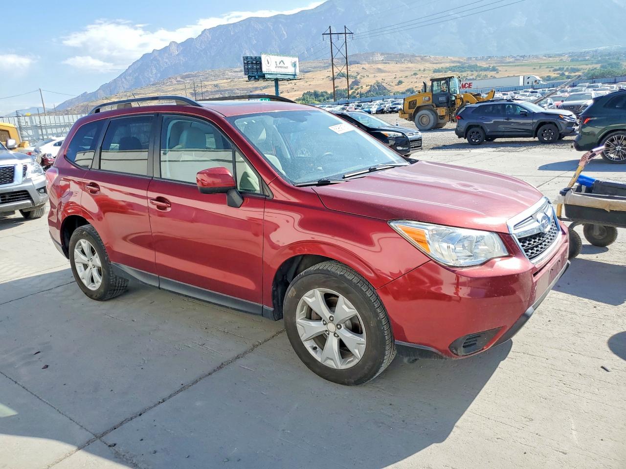 2015 Subaru Forester 2.5i Premium Maroon vin: JF2SJAGC7FH828473