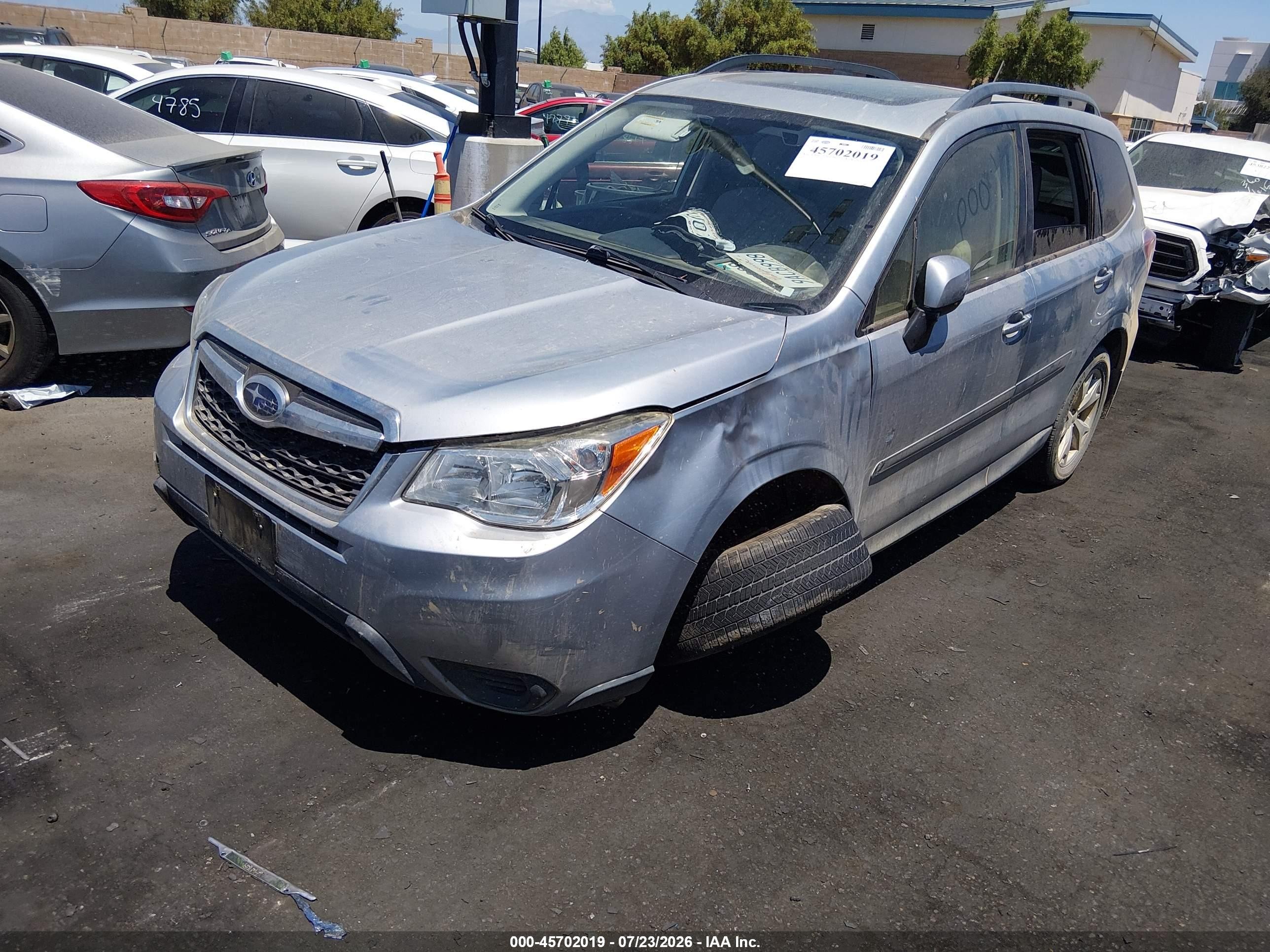 2015 Subaru Forester 2.5i Premium Silver vin: JF2SJAGC9FH596376
