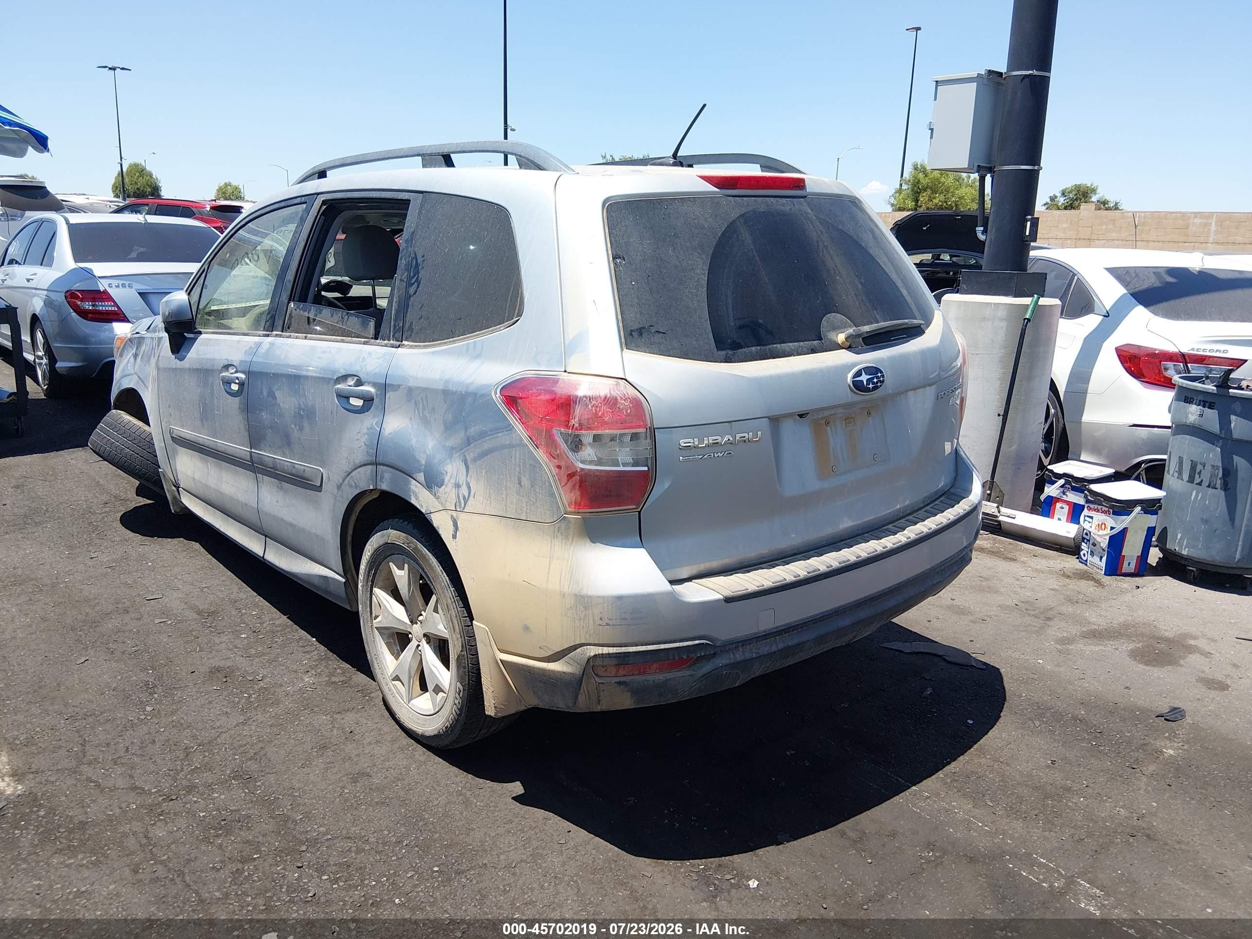2015 Subaru Forester 2.5i Premium Silver vin: JF2SJAGC9FH596376