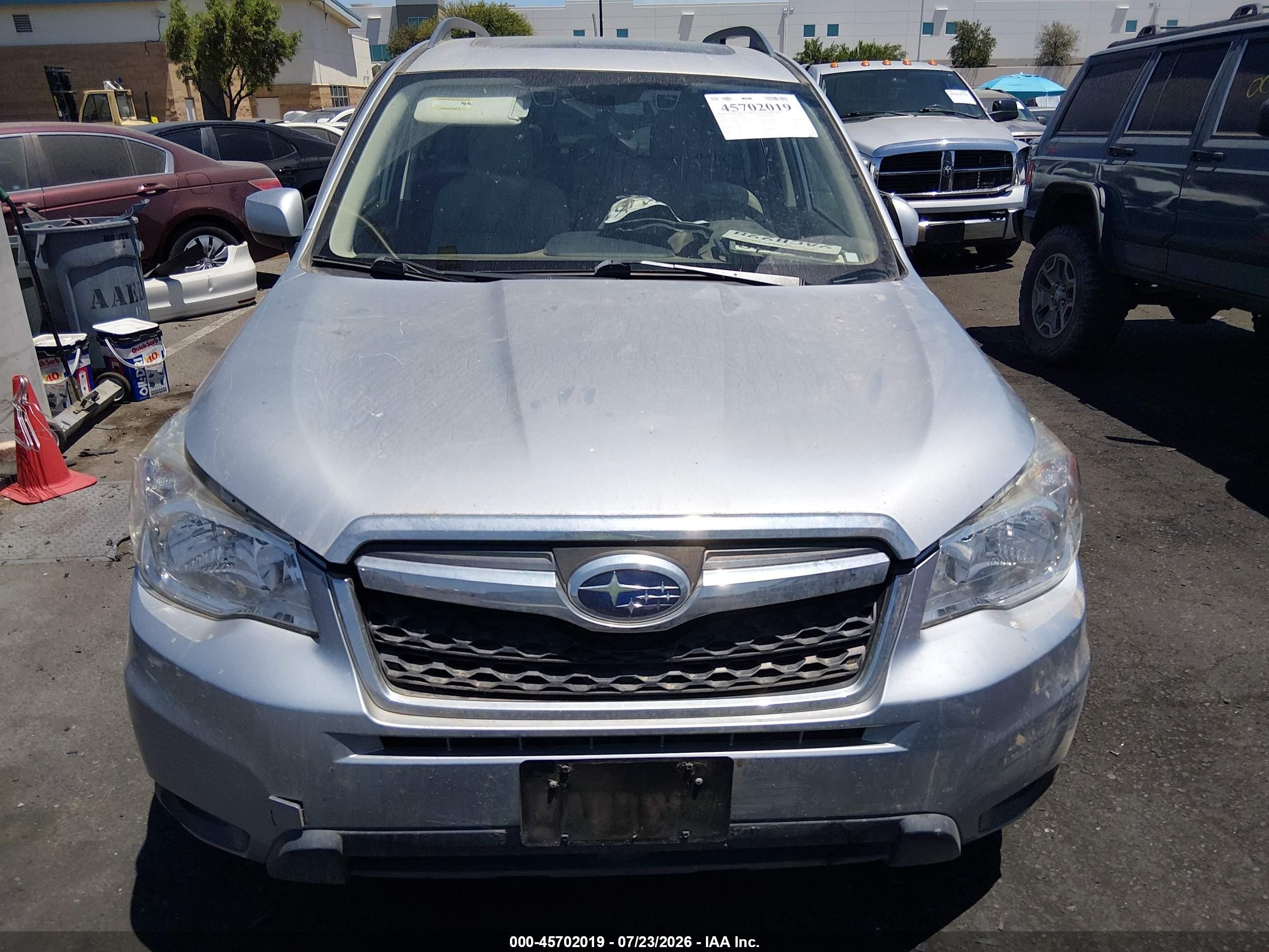 2015 Subaru Forester 2.5i Premium Silver vin: JF2SJAGC9FH596376