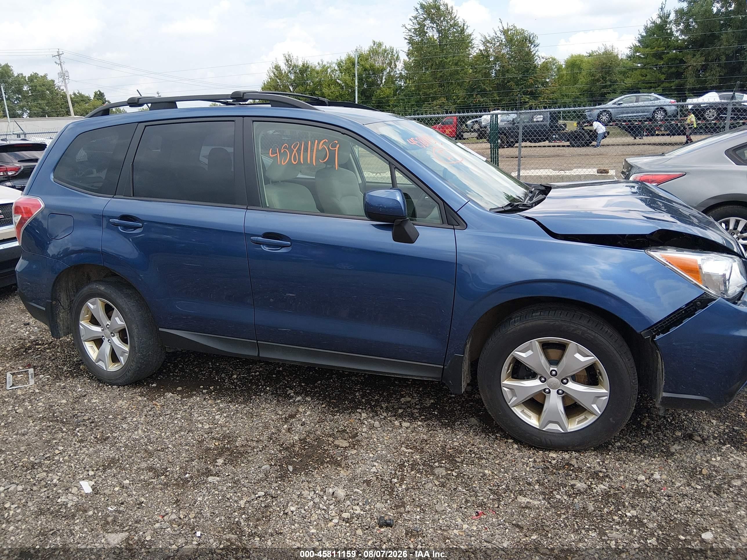2014 Subaru Forester 2.5i Premium Blue vin: JF2SJAGCXEH502987