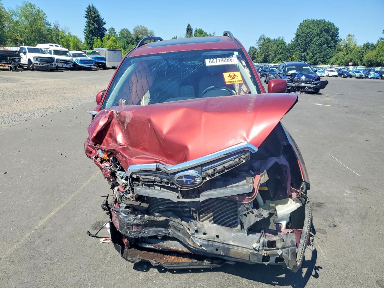 2014 Subaru Forester 2.5i Limited Burgundy vin: JF2SJAHC0EH410334