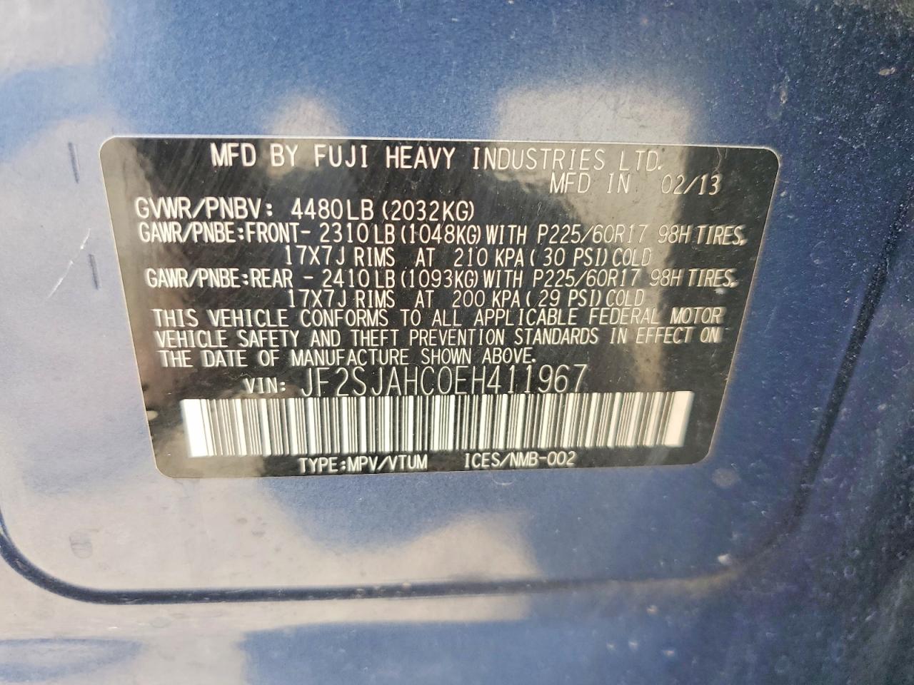 2014 Subaru Forester 2.5i Limited Gray vin: JF2SJAHC0EH411967