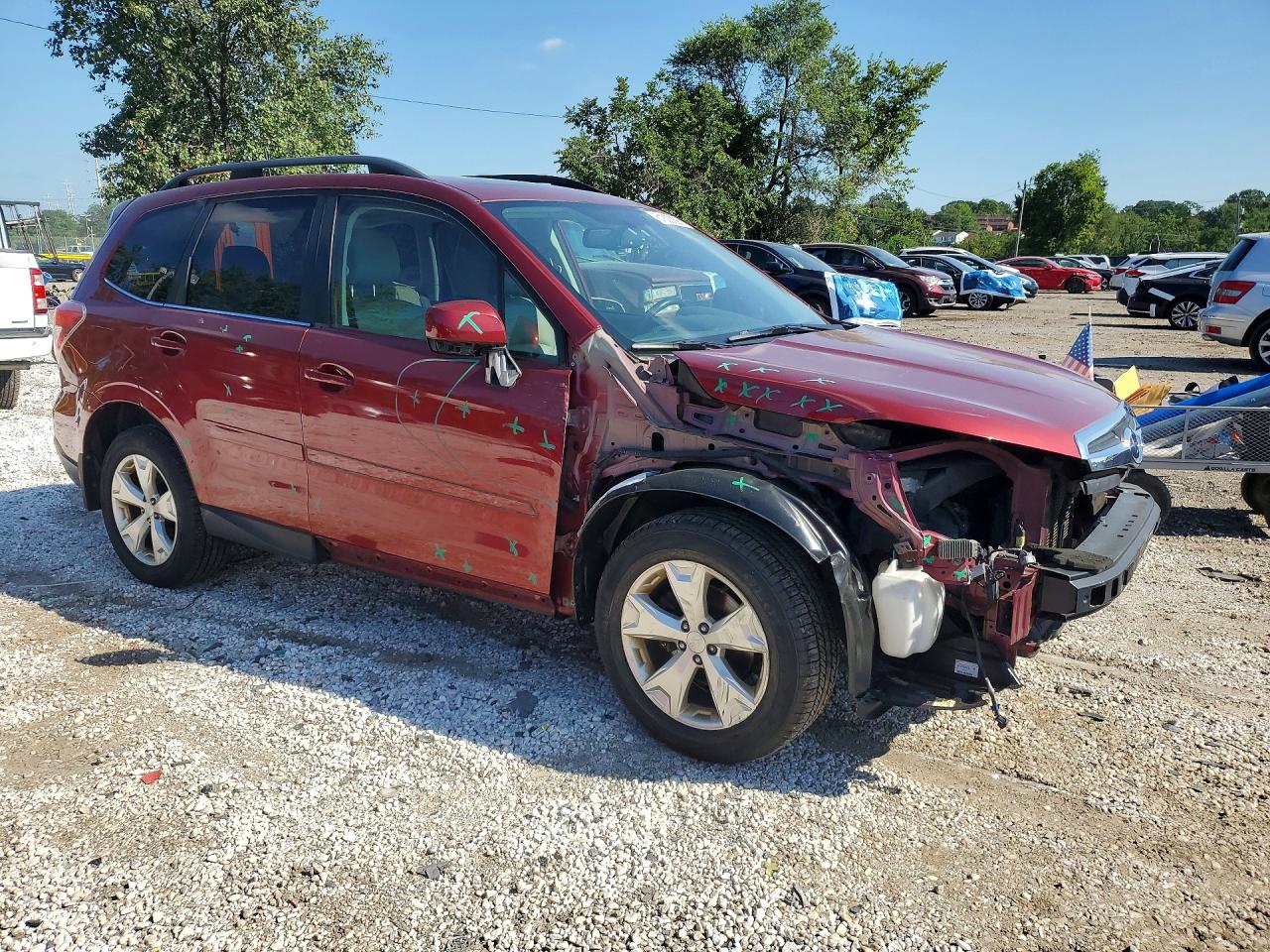 2014 Subaru Forester 2.5i Limited Red vin: JF2SJAHC0EH492940