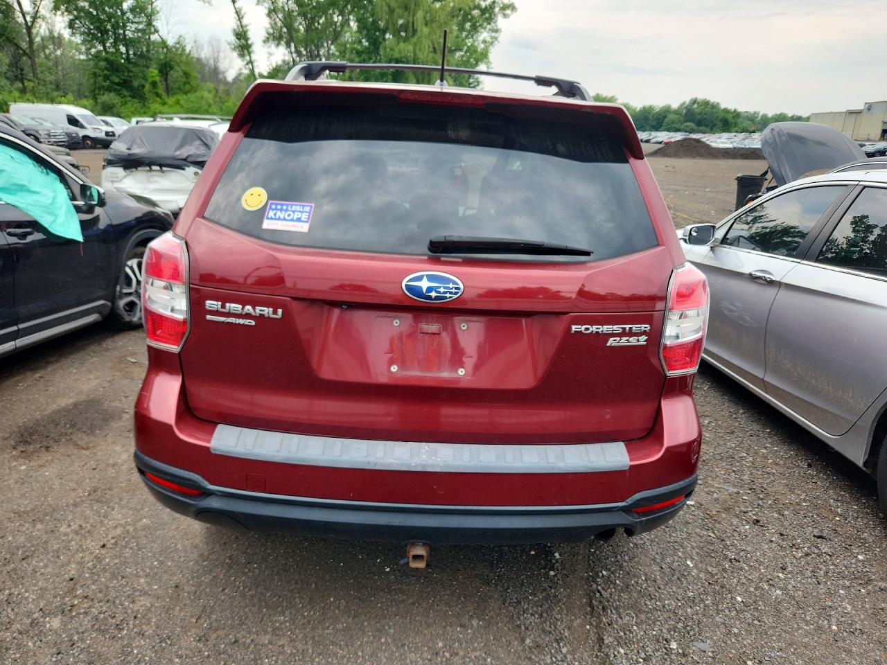2014 Subaru Forester 2.5i Limited Burgundy vin: JF2SJAHC0EH537181