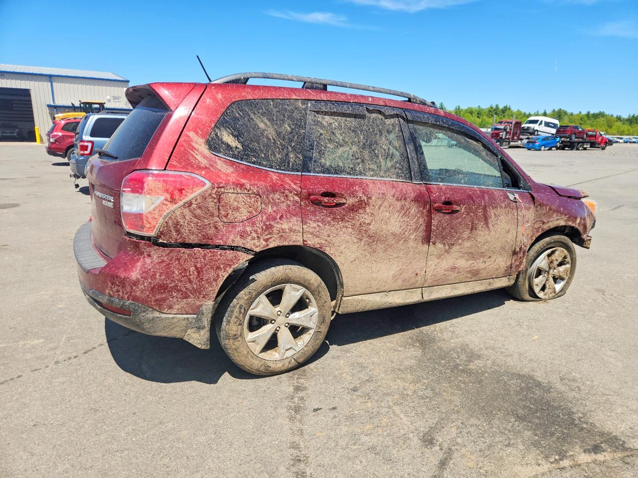 2014 Subaru Forester 2.5i Limited Maroon vin: JF2SJAHC0EH547340