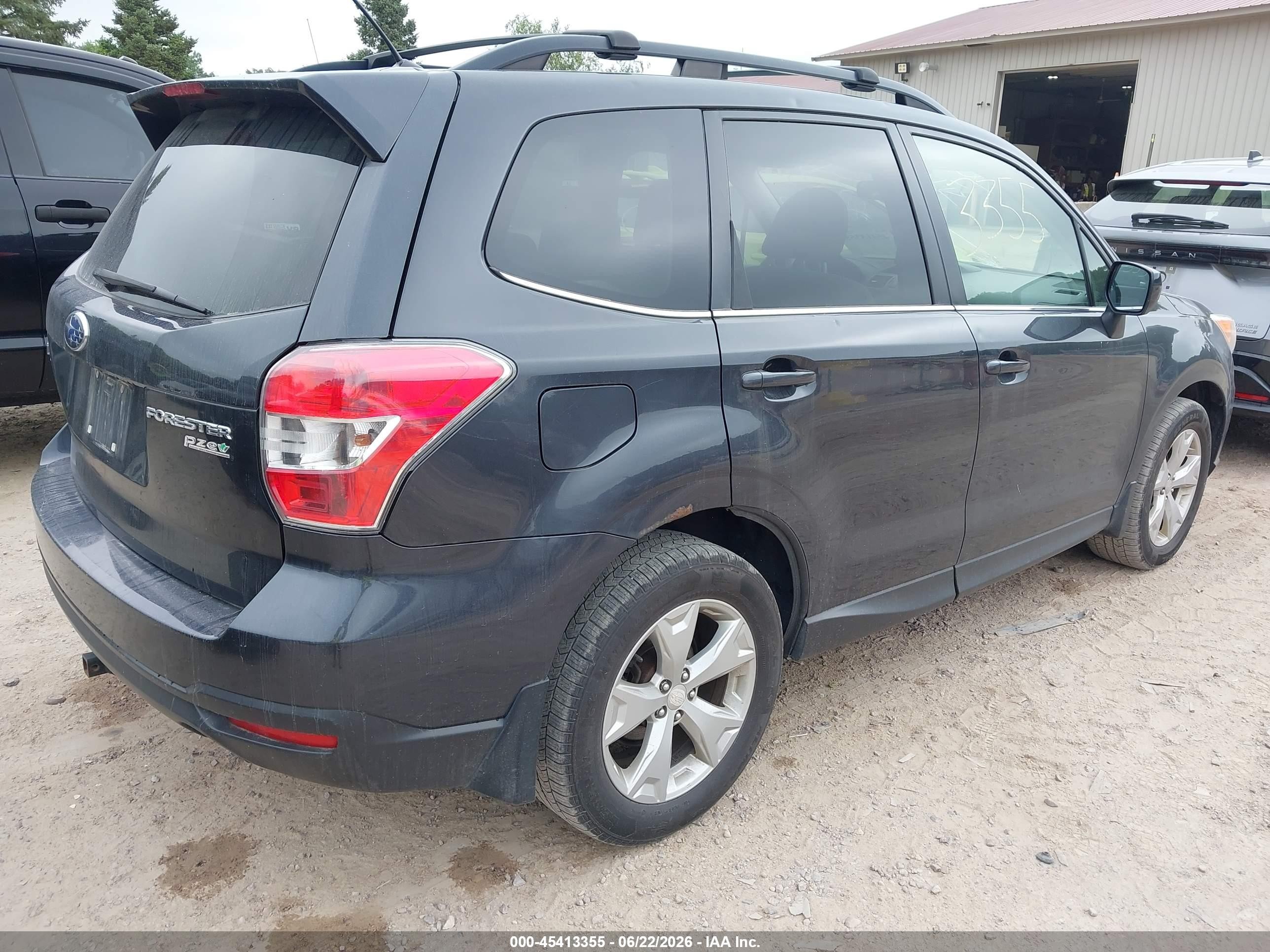 2015 Subaru Forester 2.5i Limited Черный vin: JF2SJAHC0FH406401