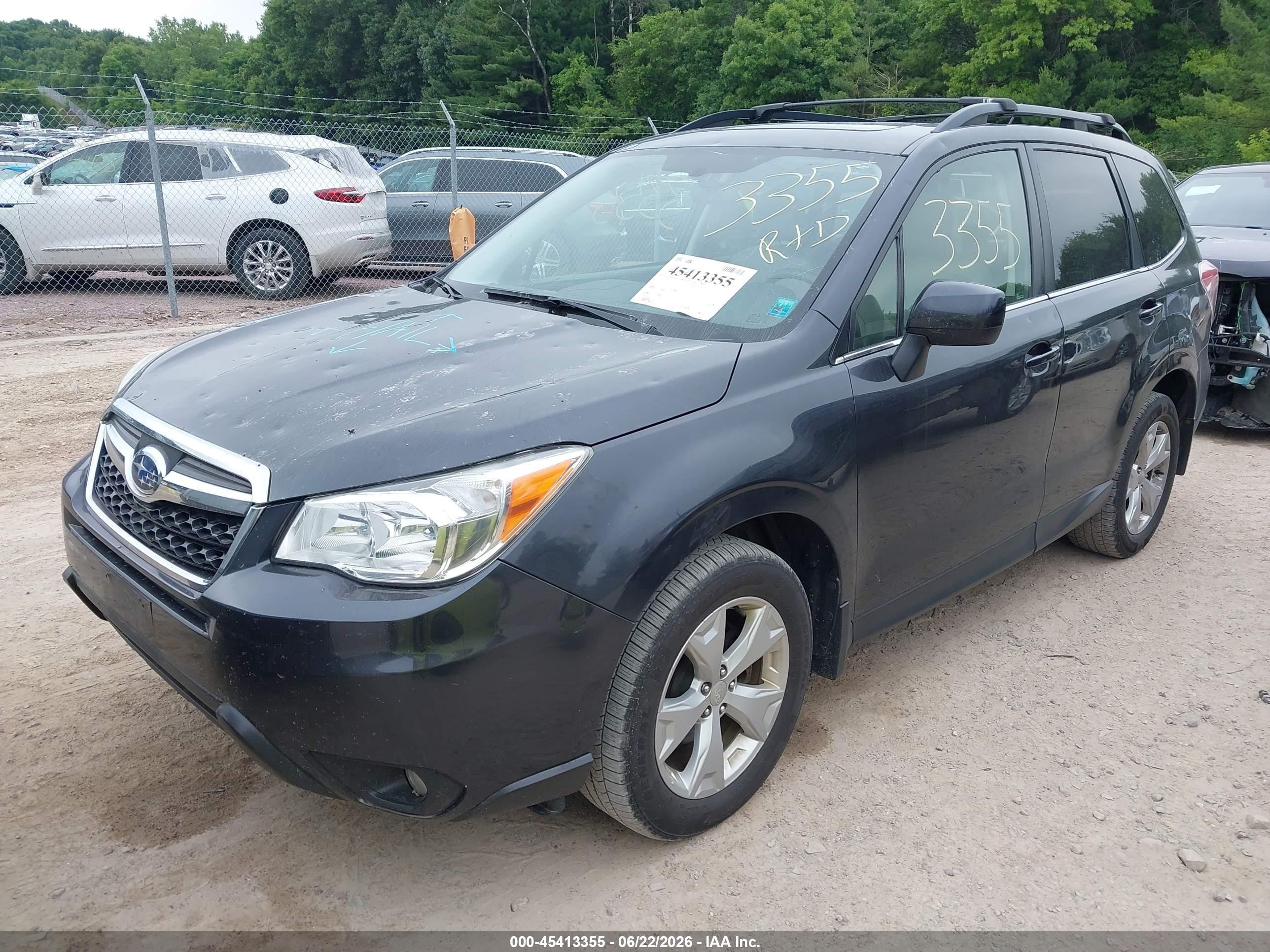 2015 Subaru Forester 2.5i Limited Черный vin: JF2SJAHC0FH406401