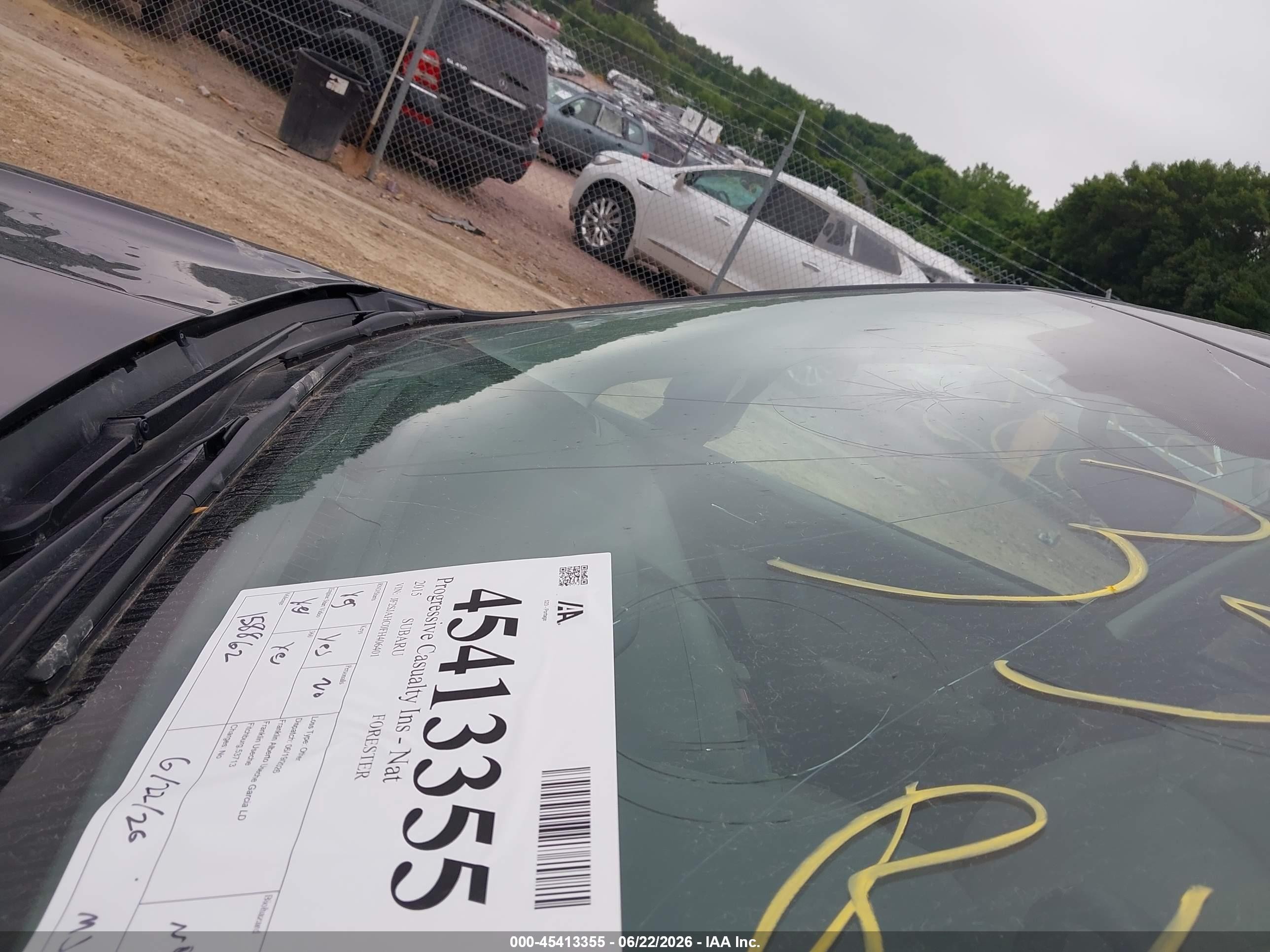 2015 Subaru Forester 2.5i Limited Черный vin: JF2SJAHC0FH406401