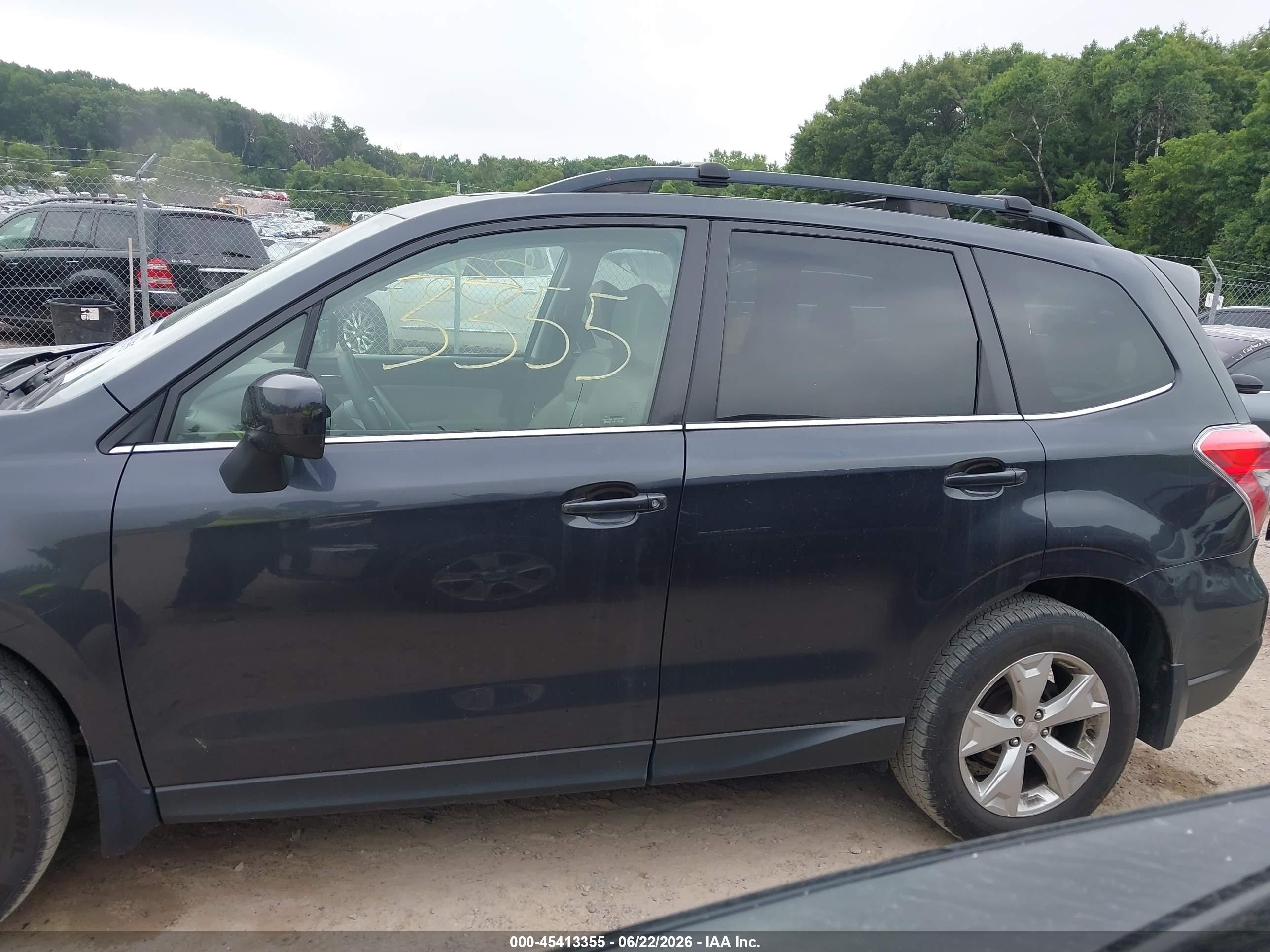 2015 Subaru Forester 2.5i Limited Черный vin: JF2SJAHC0FH406401