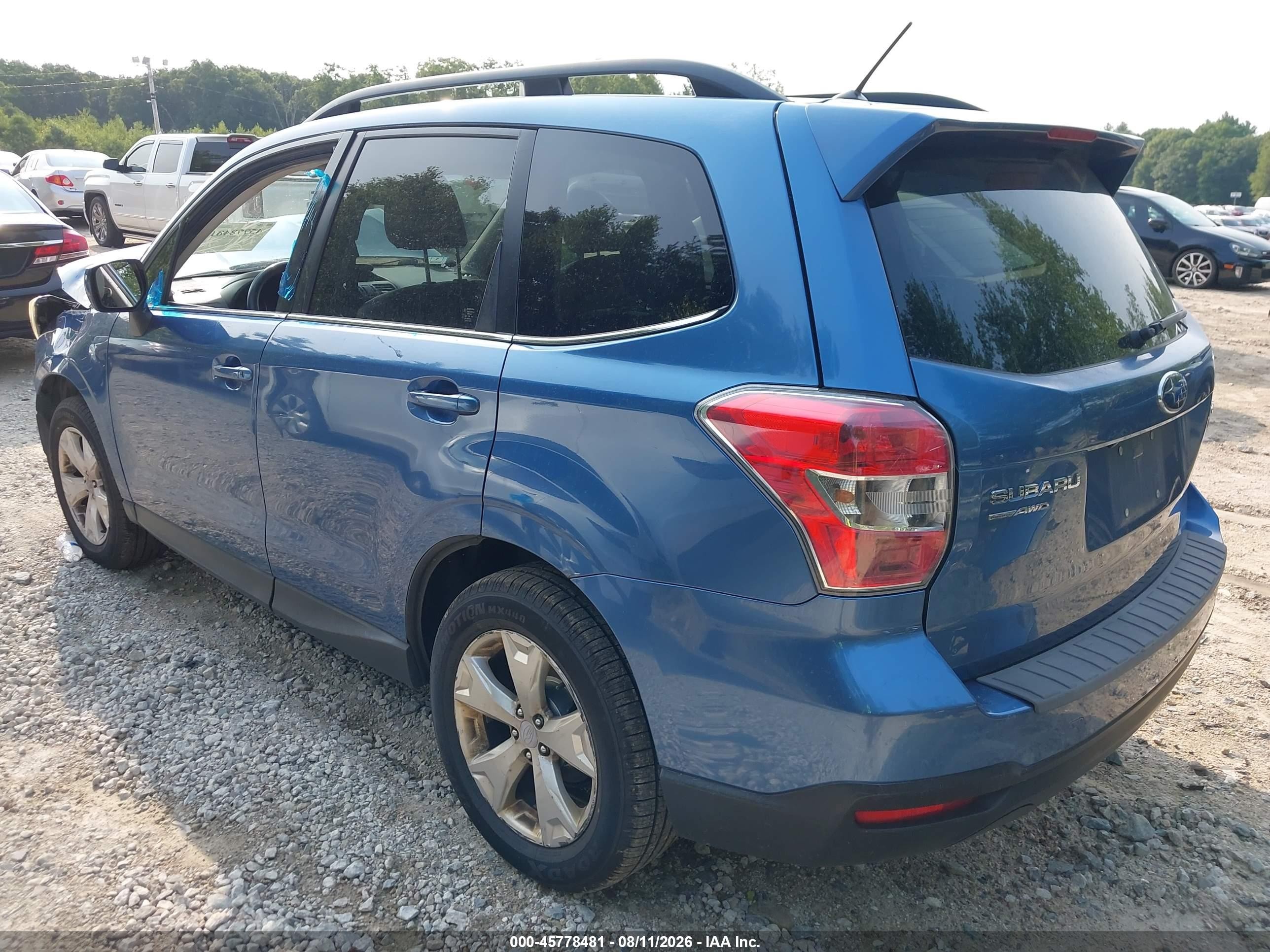 2015 Subaru Forester 2.5i Limited Blue vin: JF2SJAHC0FH451581