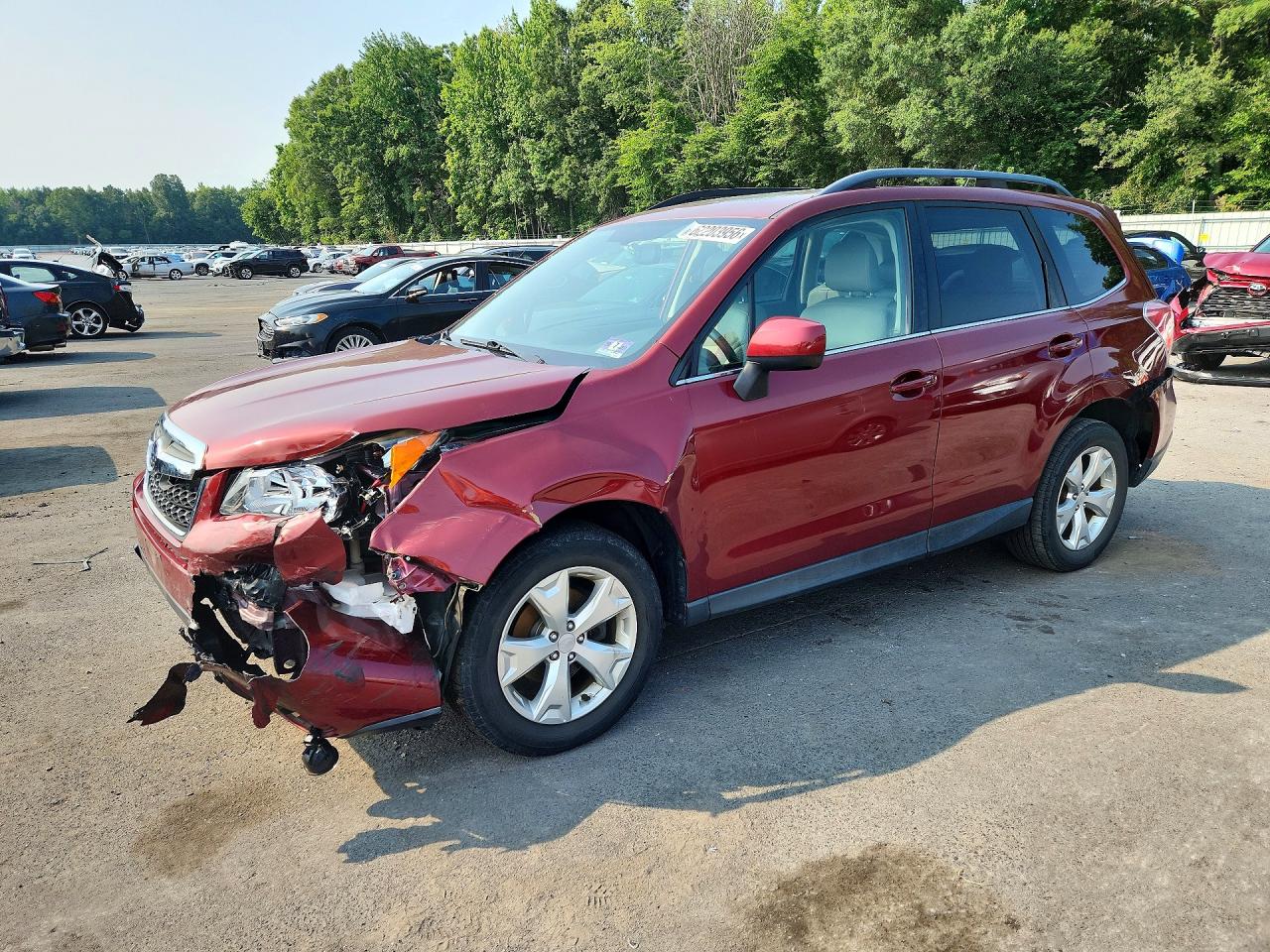 2015 Subaru Forester 2.5i Limited Red vin: JF2SJAHC0FH820035