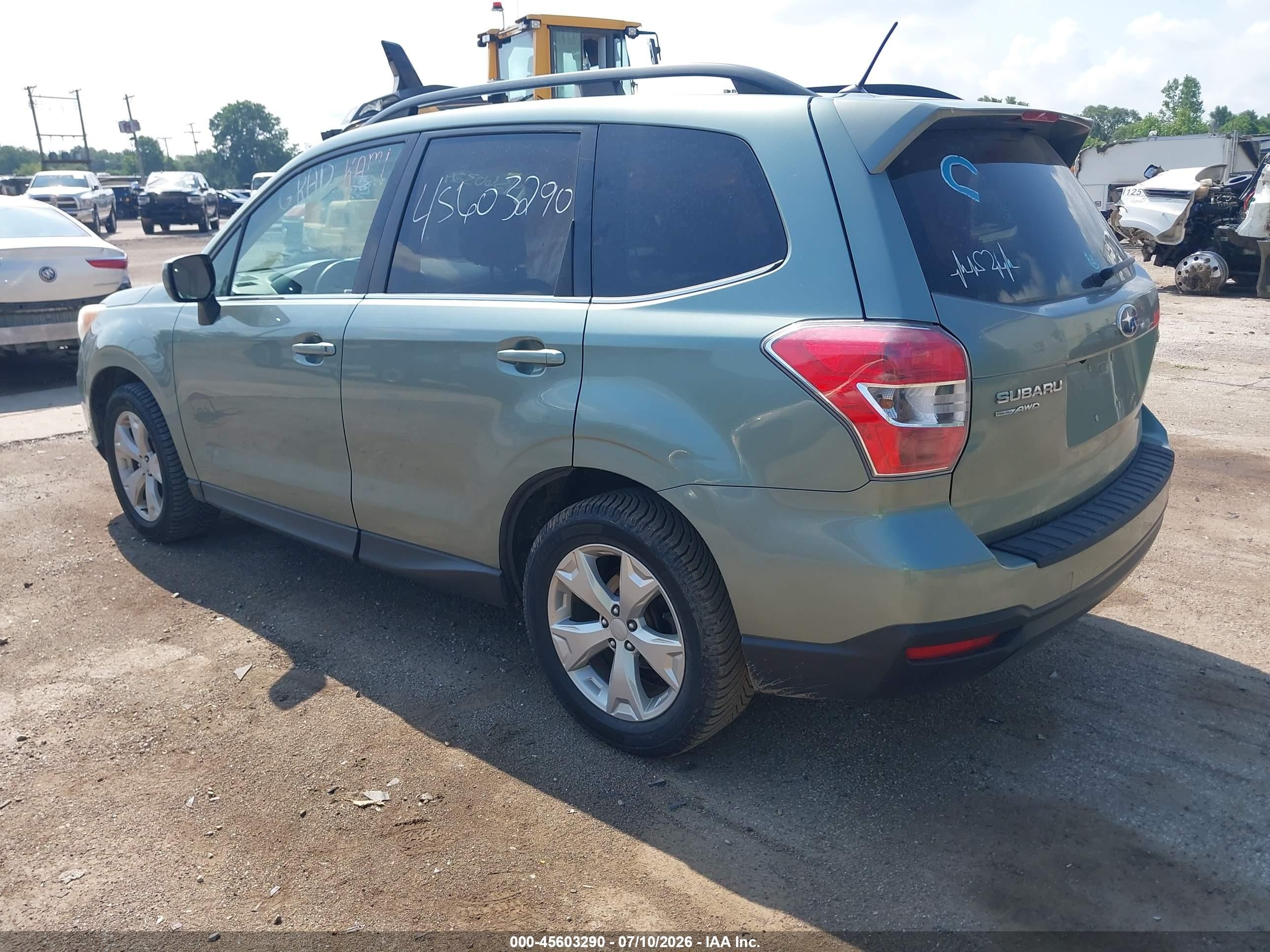 2014 Subaru Forester 2.5i Limited Зеленый vin: JF2SJAHC1EH480814