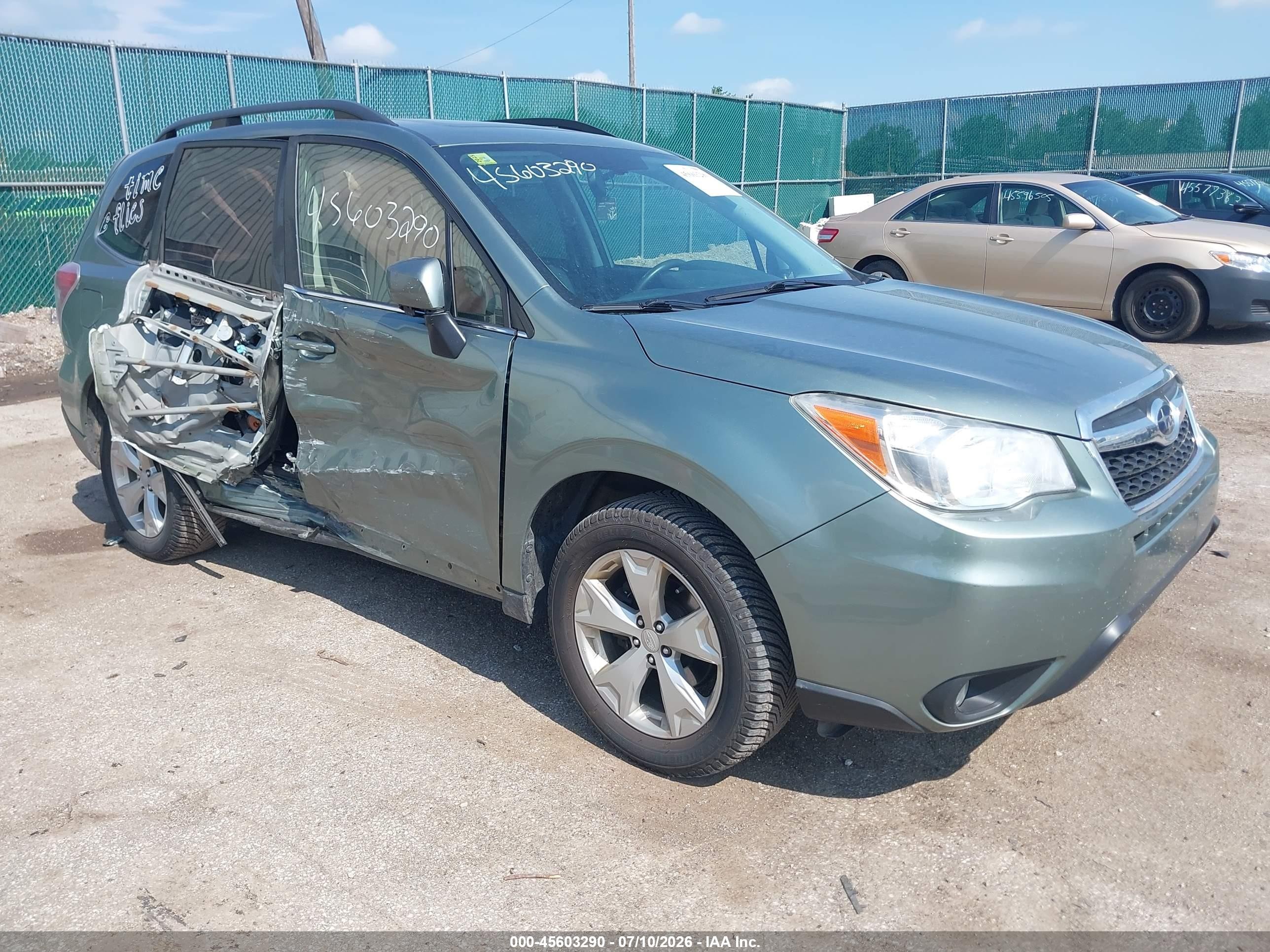 2014 Subaru Forester 2.5i Limited Зеленый vin: JF2SJAHC1EH480814