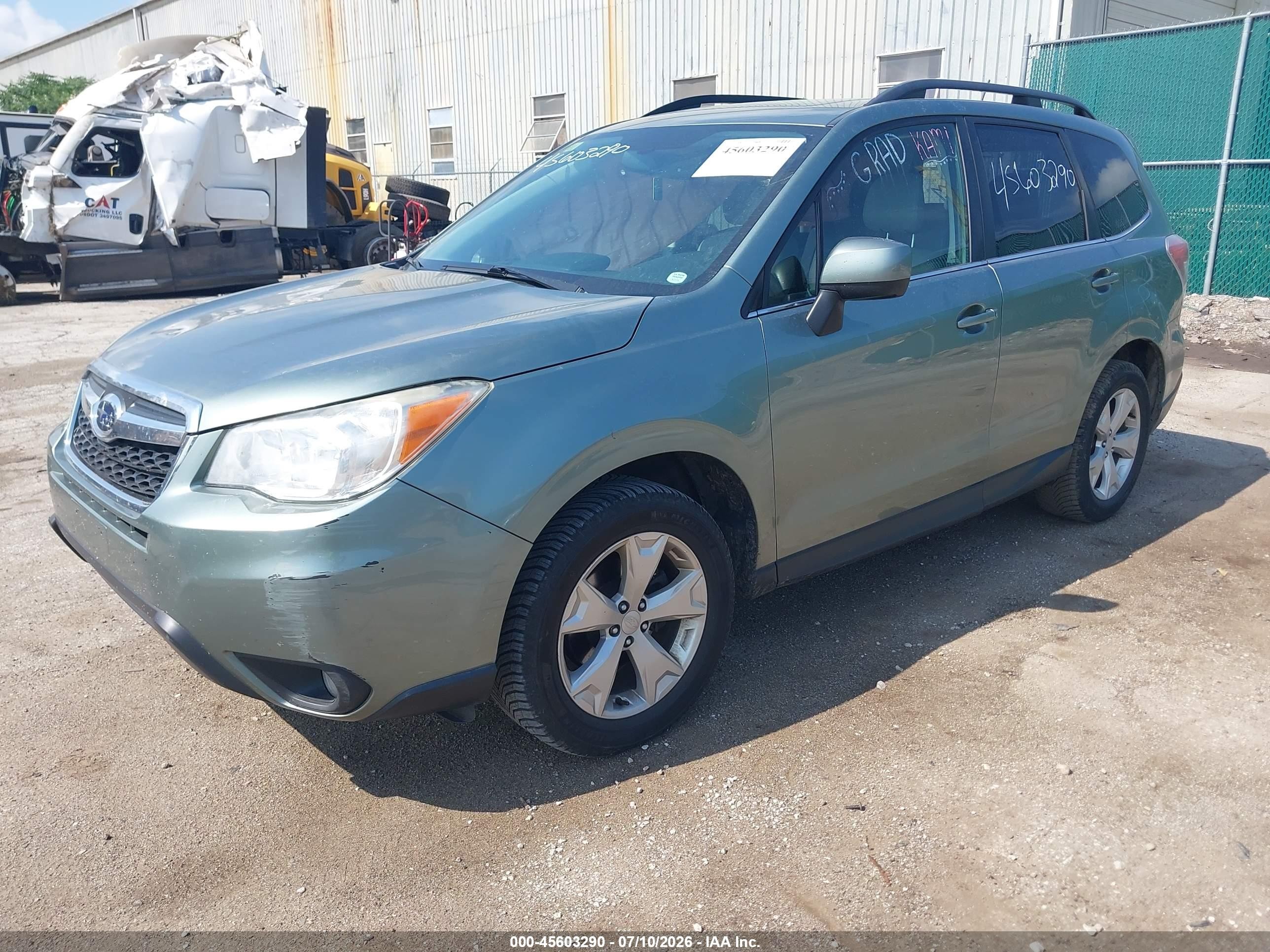 2014 Subaru Forester 2.5i Limited Зеленый vin: JF2SJAHC1EH480814