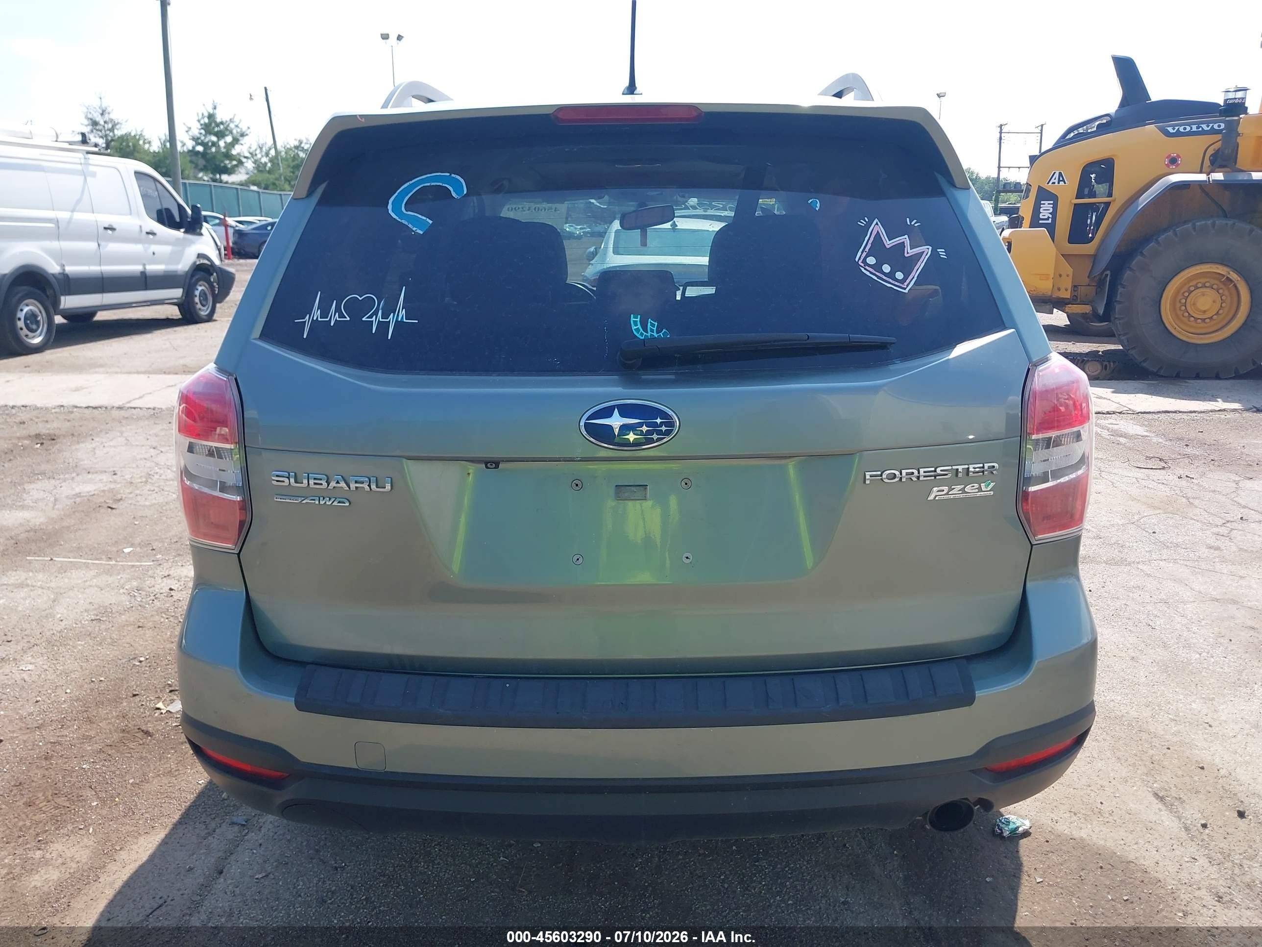 2014 Subaru Forester 2.5i Limited Зеленый vin: JF2SJAHC1EH480814