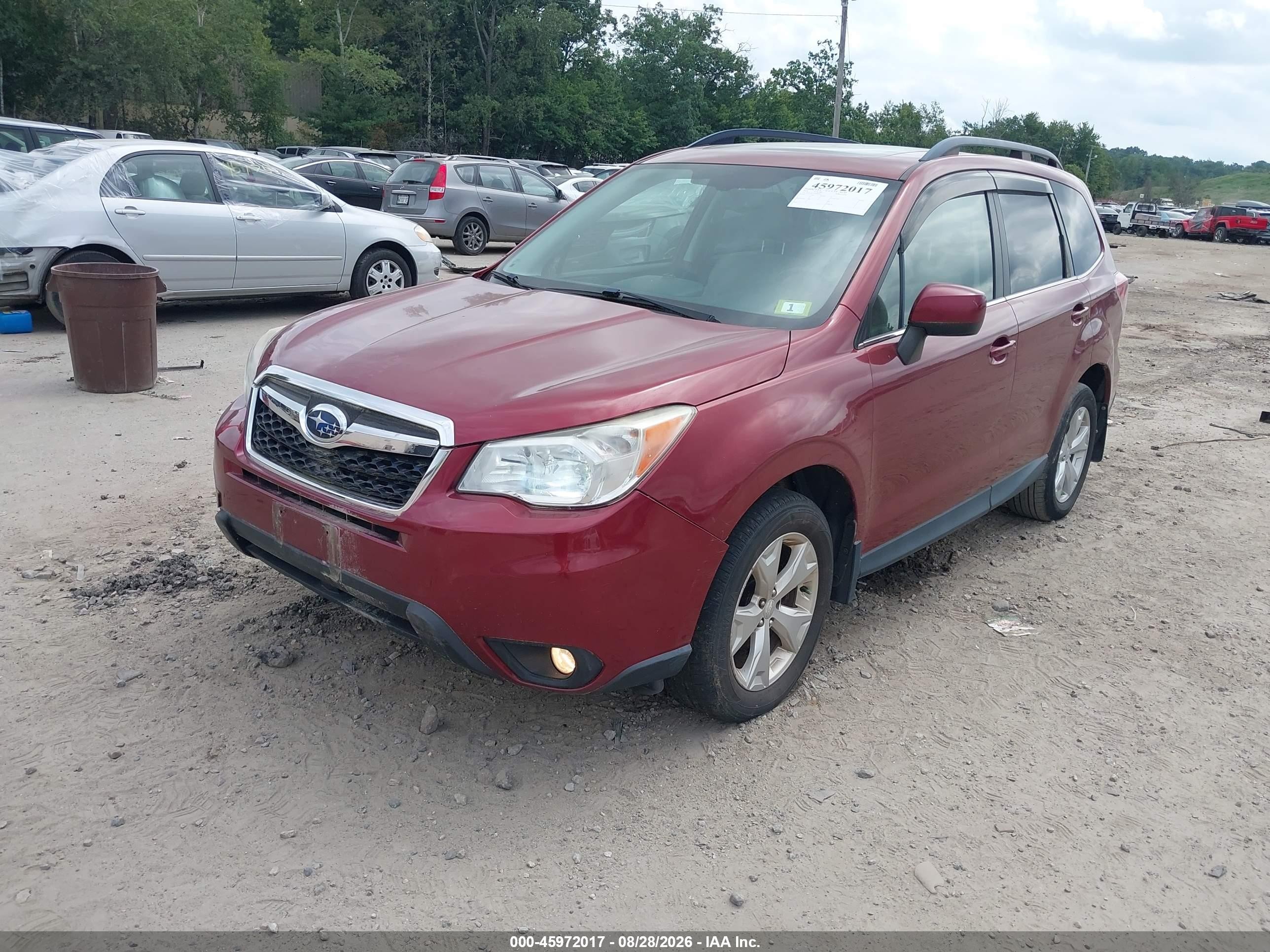 2014 Subaru Forester 2.5i Limited Red vin: JF2SJAHC1EH498763
