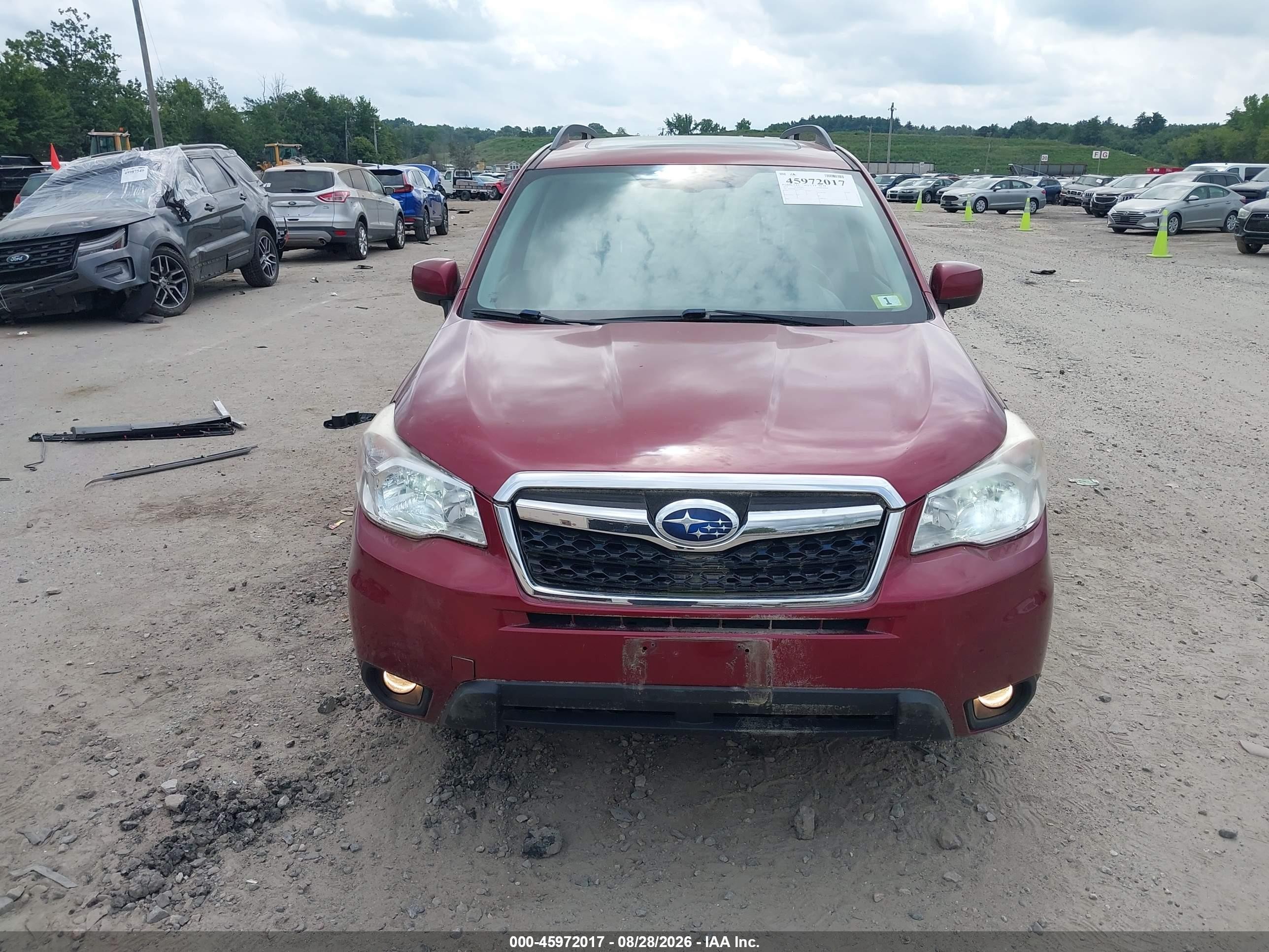 2014 Subaru Forester 2.5i Limited Red vin: JF2SJAHC1EH498763