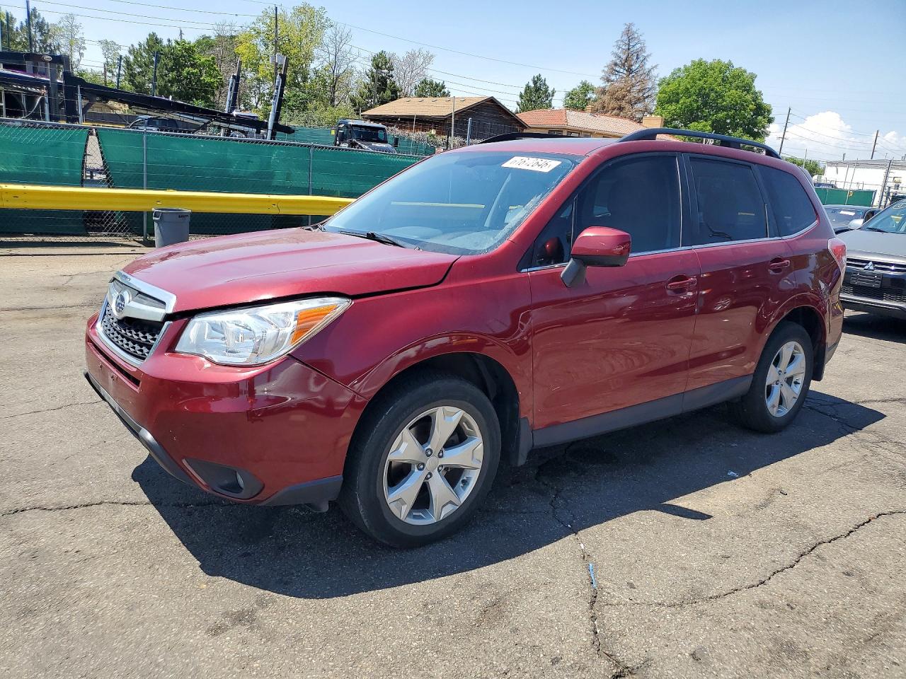 2014 Subaru Forester 2.5i Limited Maroon vin: JF2SJAHC1EH504822