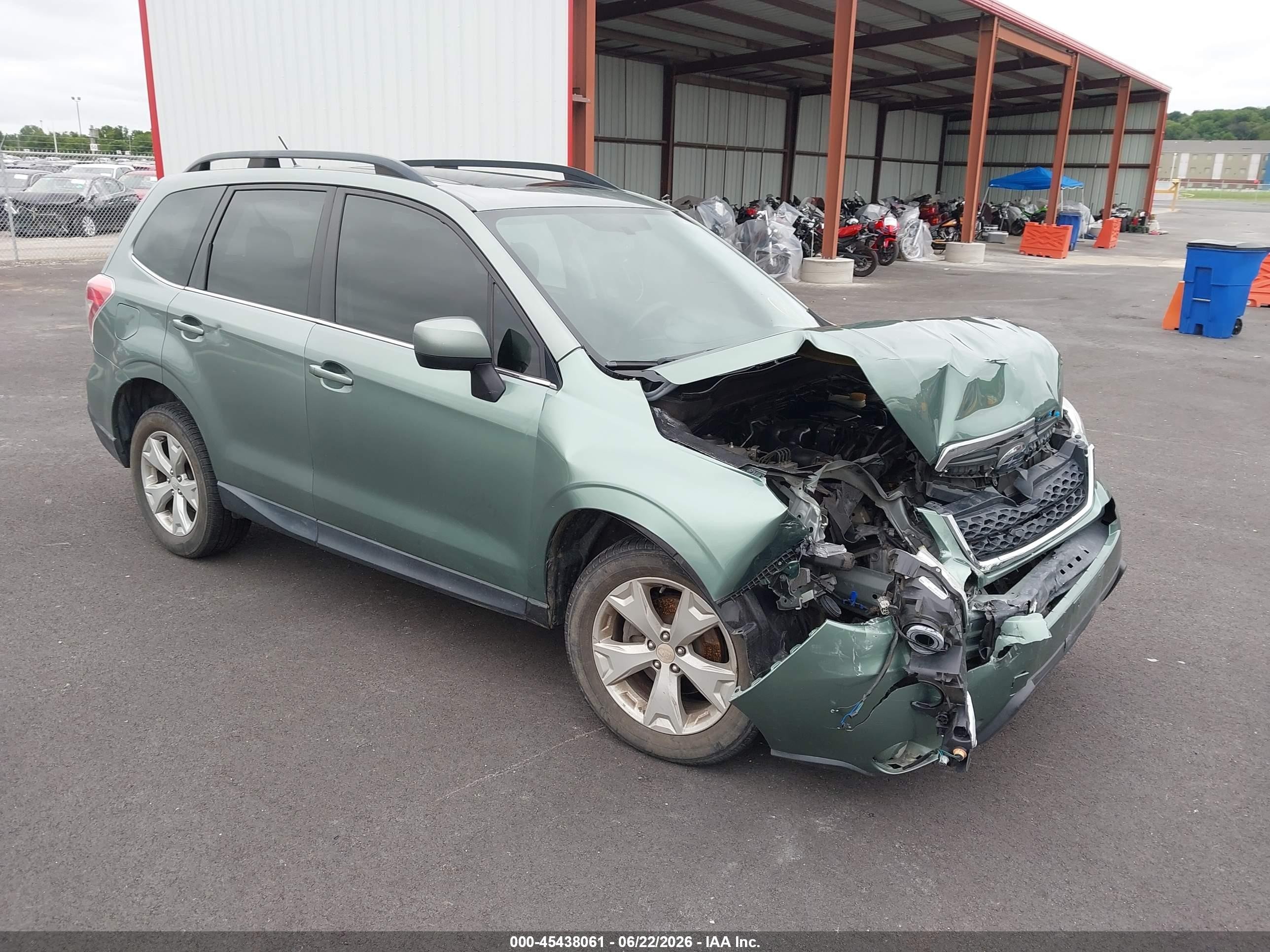 2014 Subaru Forester 2.5i Limited Green vin: JF2SJAHC1EH550022