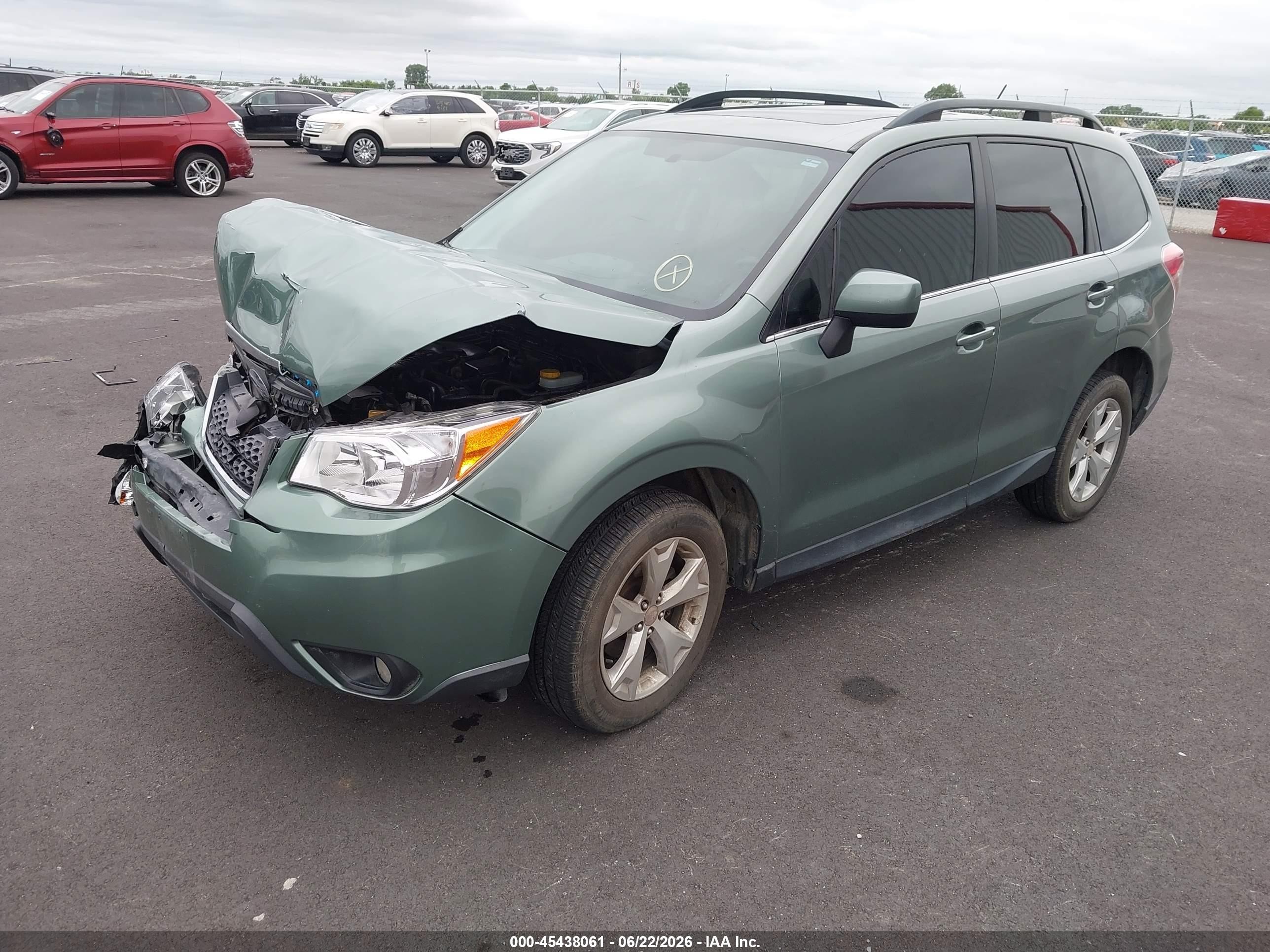 2014 Subaru Forester 2.5i Limited Зеленый vin: JF2SJAHC1EH550022