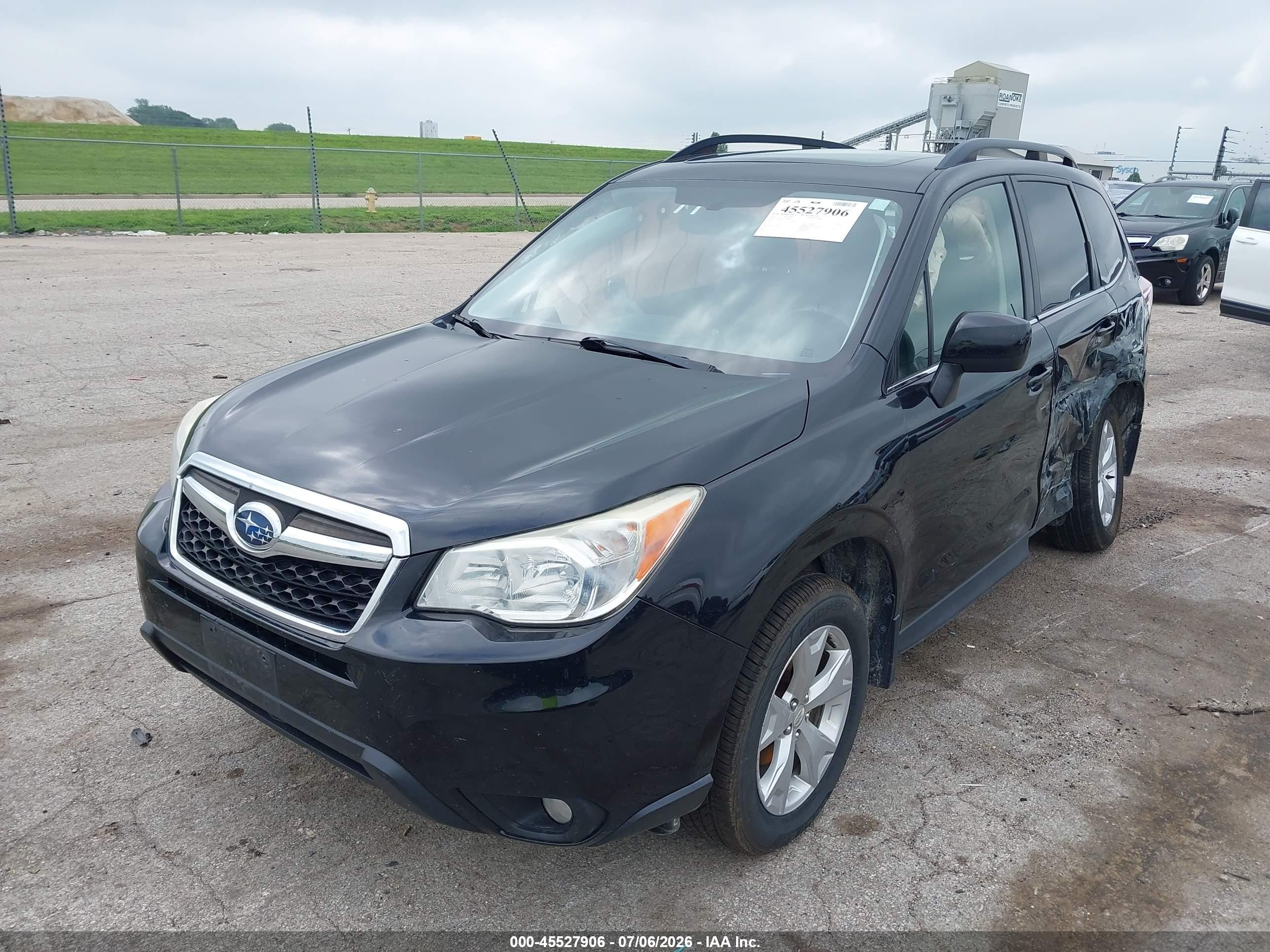 2015 Subaru Forester 2.5i Limited Black vin: JF2SJAHC1FH448754